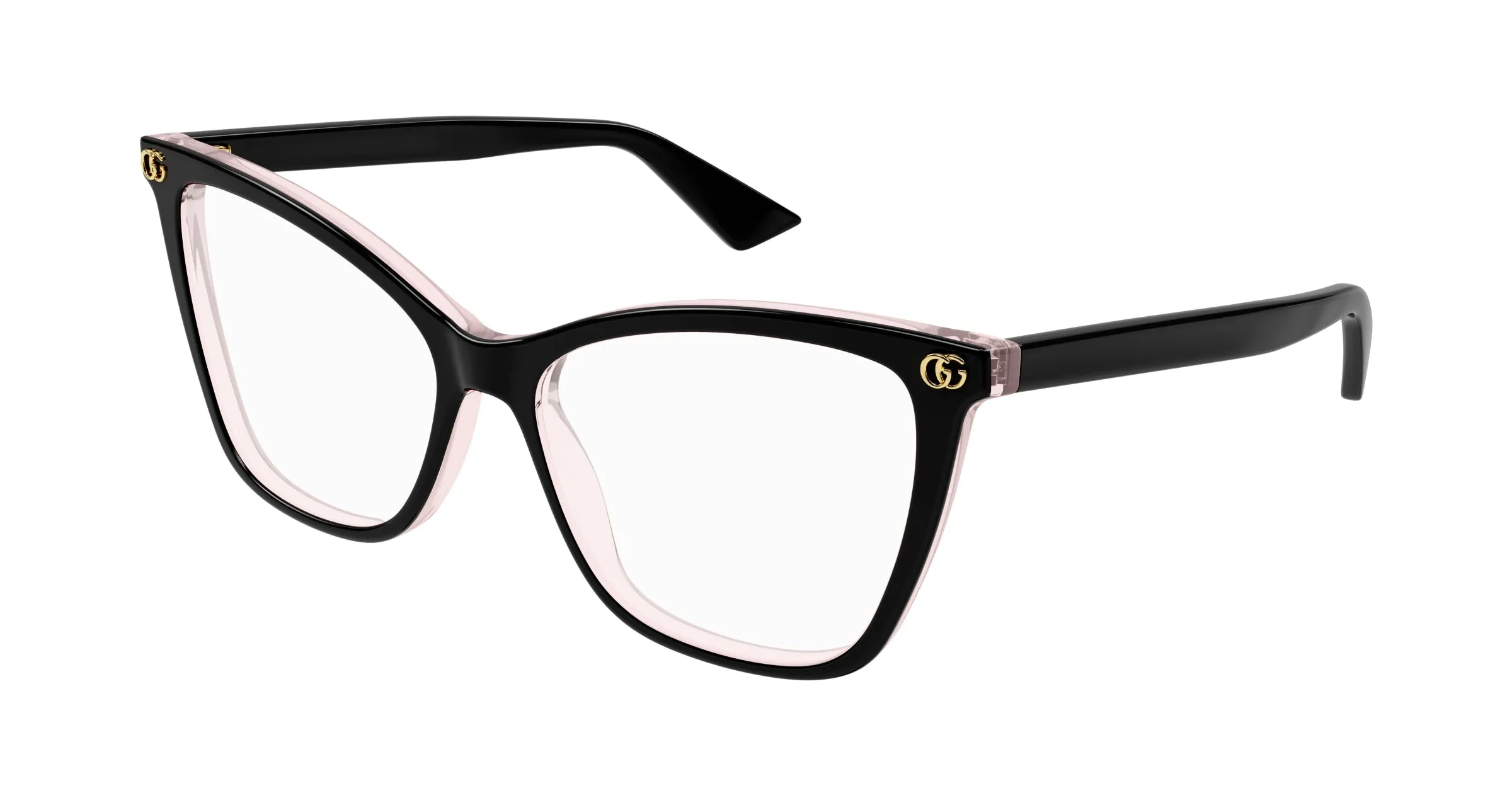 Gucci GG1817O 003 Montature da vista Acetato Nero Trasparente Cat Eye - immagine 1