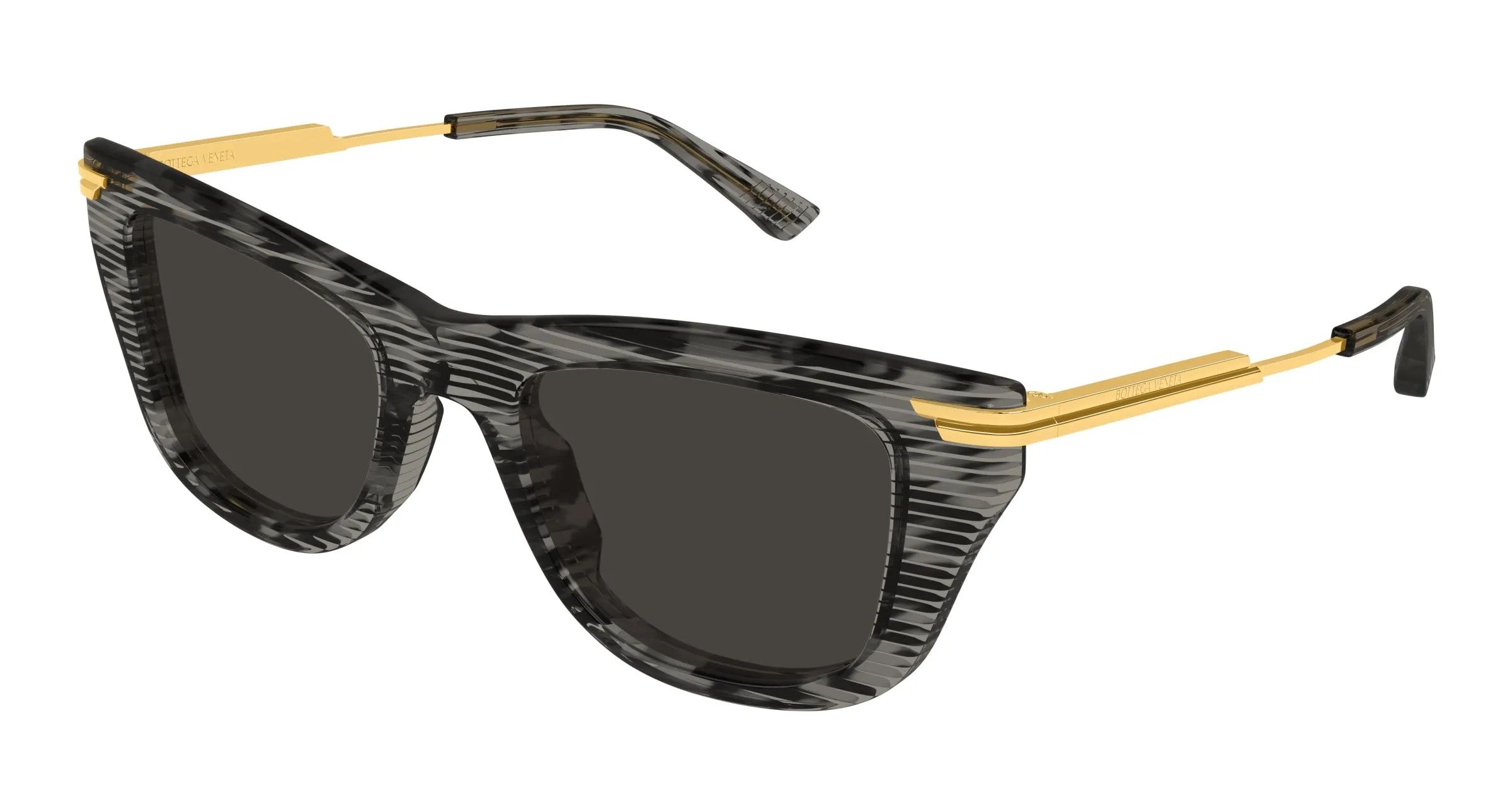 Bottega Veneta BV1369S 003 Occhiali da sole Acetato Havana Grigio Squadrata - immagine 1