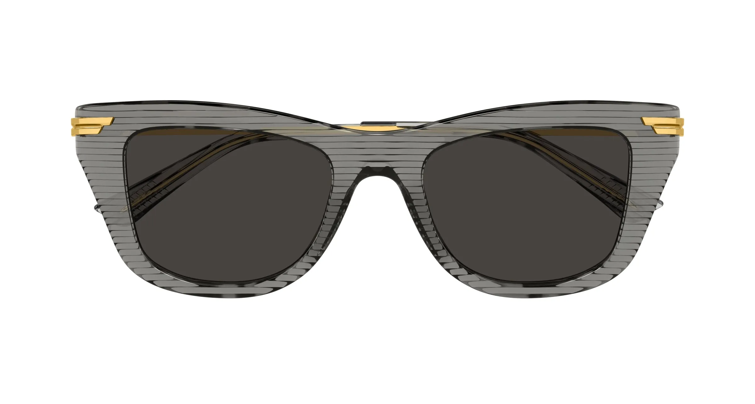 Bottega Veneta BV1369S 003 Occhiali da sole Acetato Havana Grigio Squadrata - immagine 2