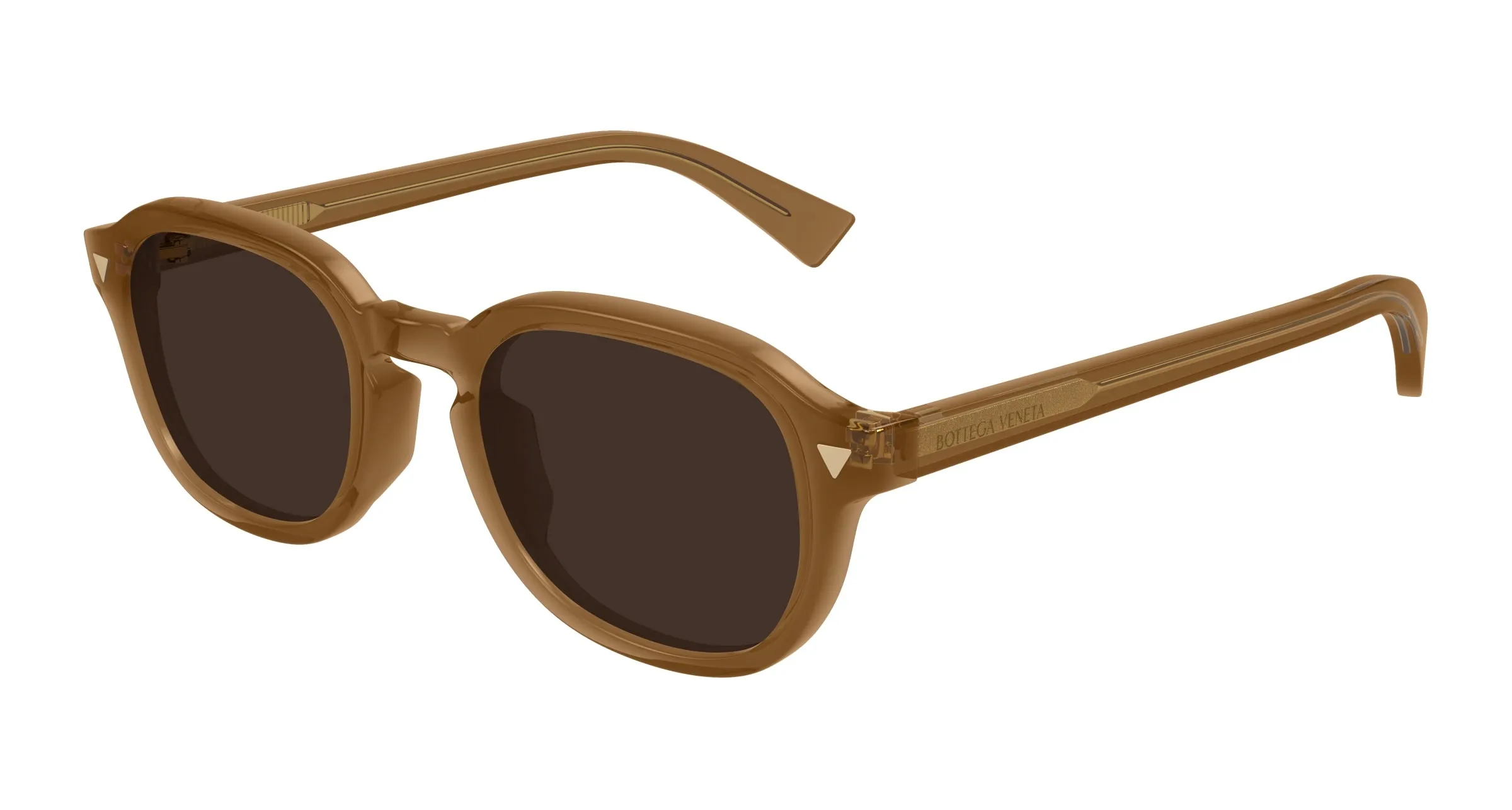 Bottega Veneta BV1364S 004 Occhiali da sole Acetato Marrone Marrone Rotonda - immagine 1