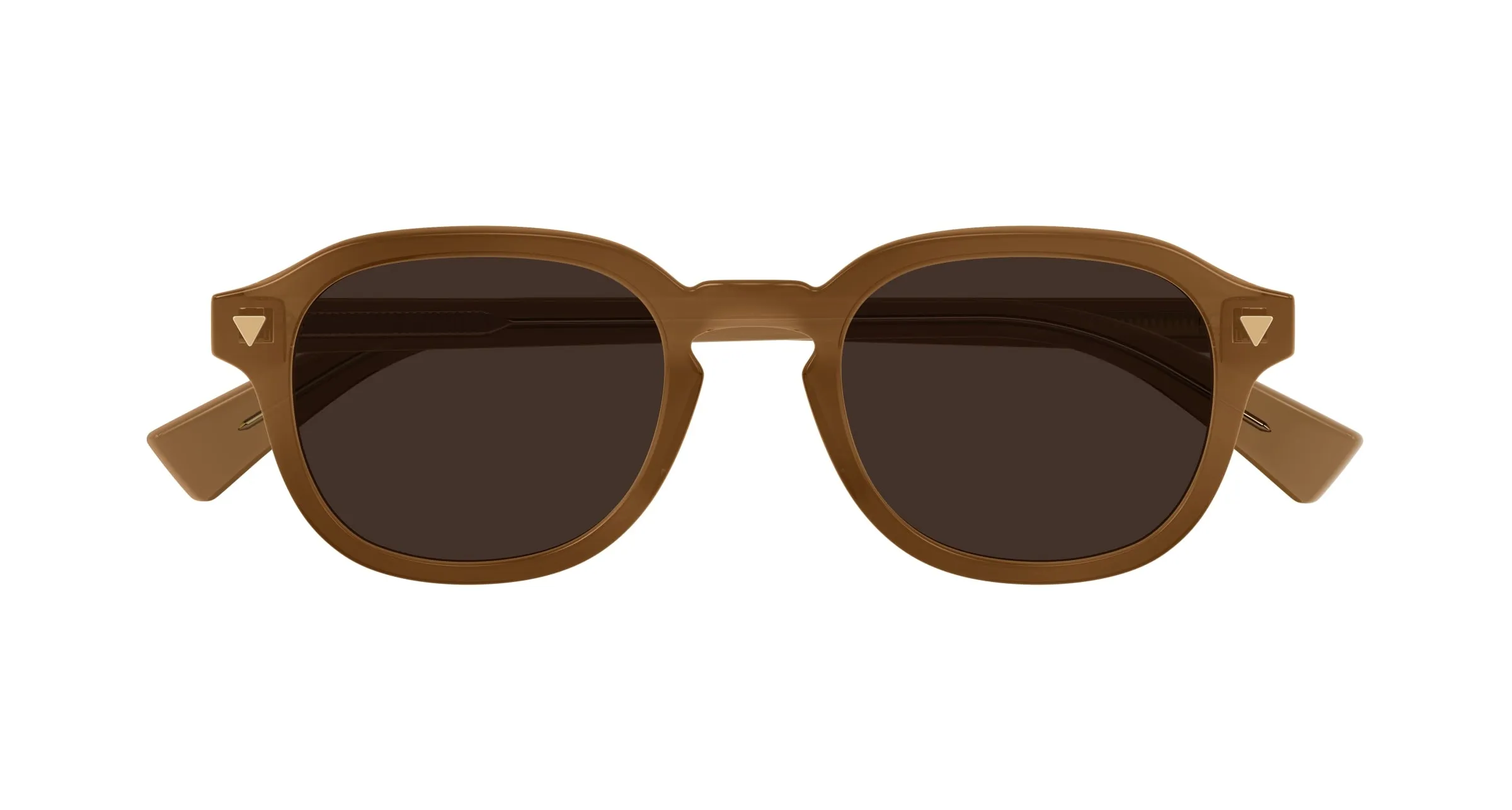 Bottega Veneta BV1364S 004 Occhiali da sole Acetato Marrone Marrone Rotonda - immagine 2