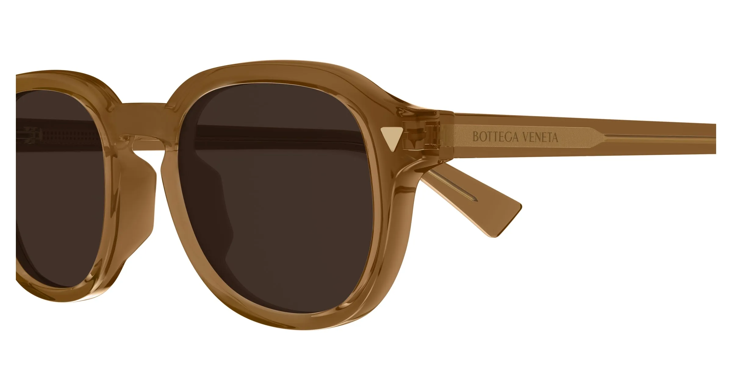 Bottega Veneta BV1364S 004 Occhiali da sole Acetato Marrone Marrone Rotonda - immagine 3