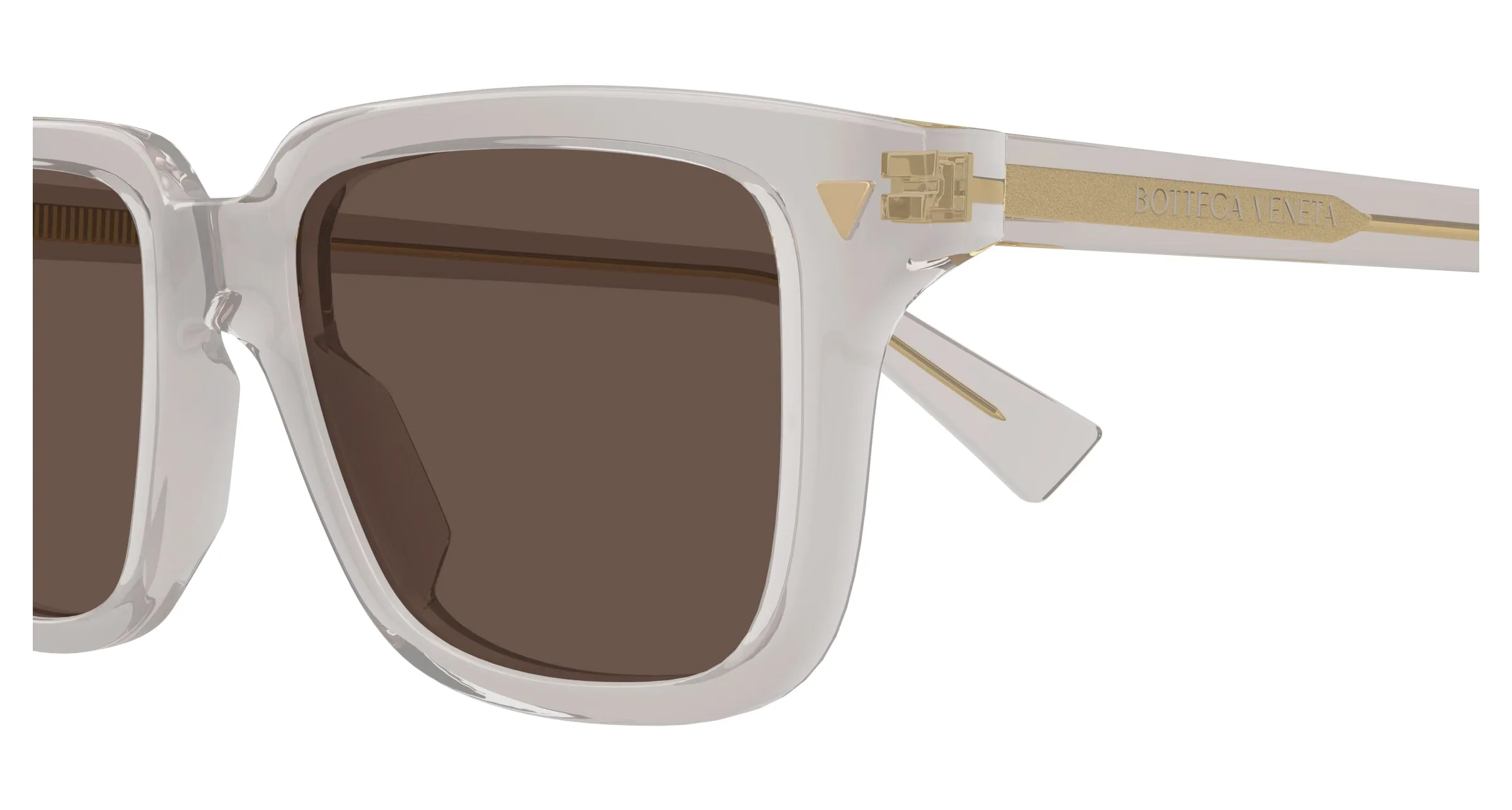 Bottega Veneta BV1363S 004 Occhiali da sole Acetato Grigio Marrone Squadrata - immagine 3