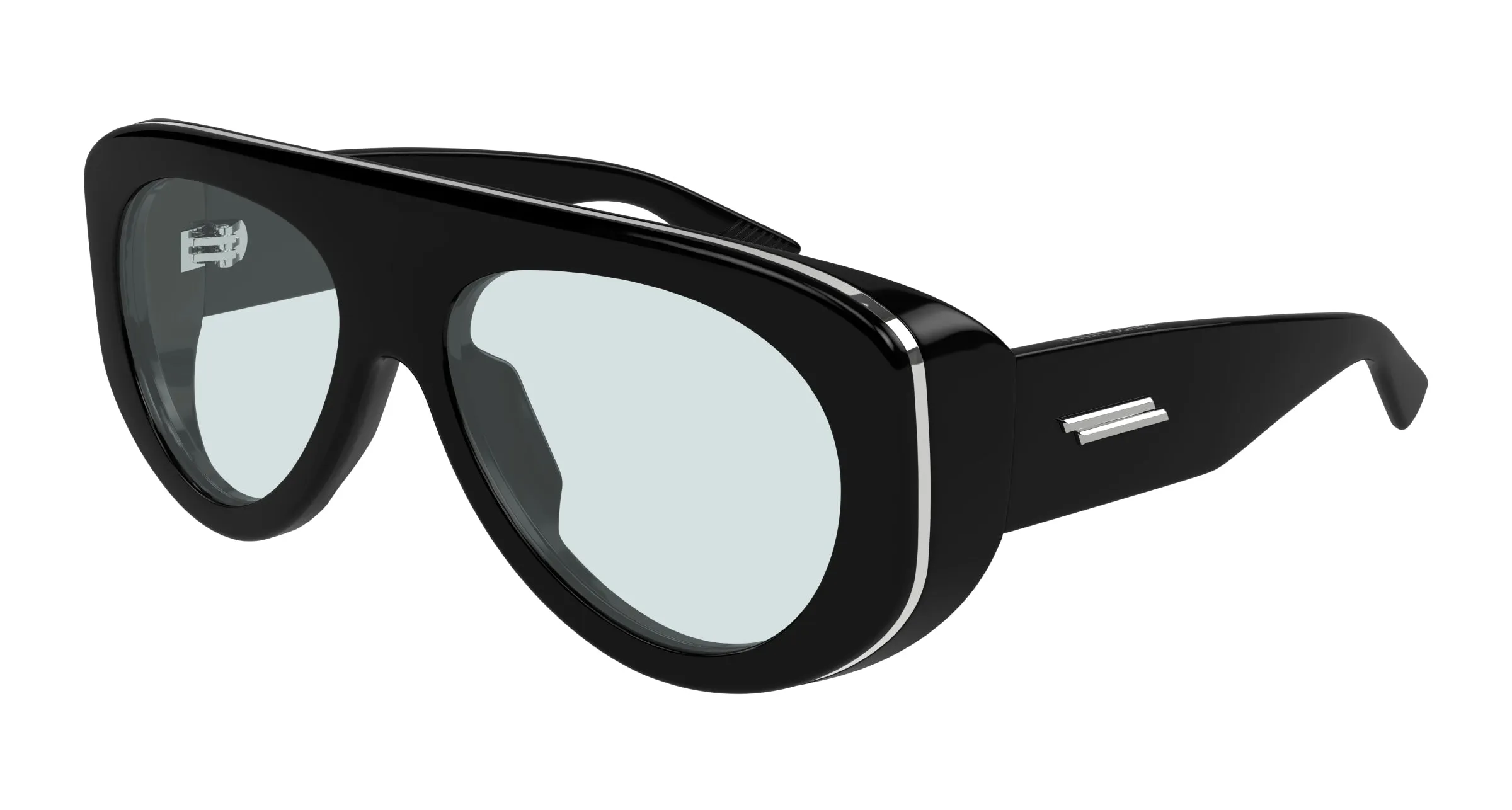 Bottega Veneta BV1362S 004 Occhiali da sole Iniettato Nero Pilot - immagine 1
