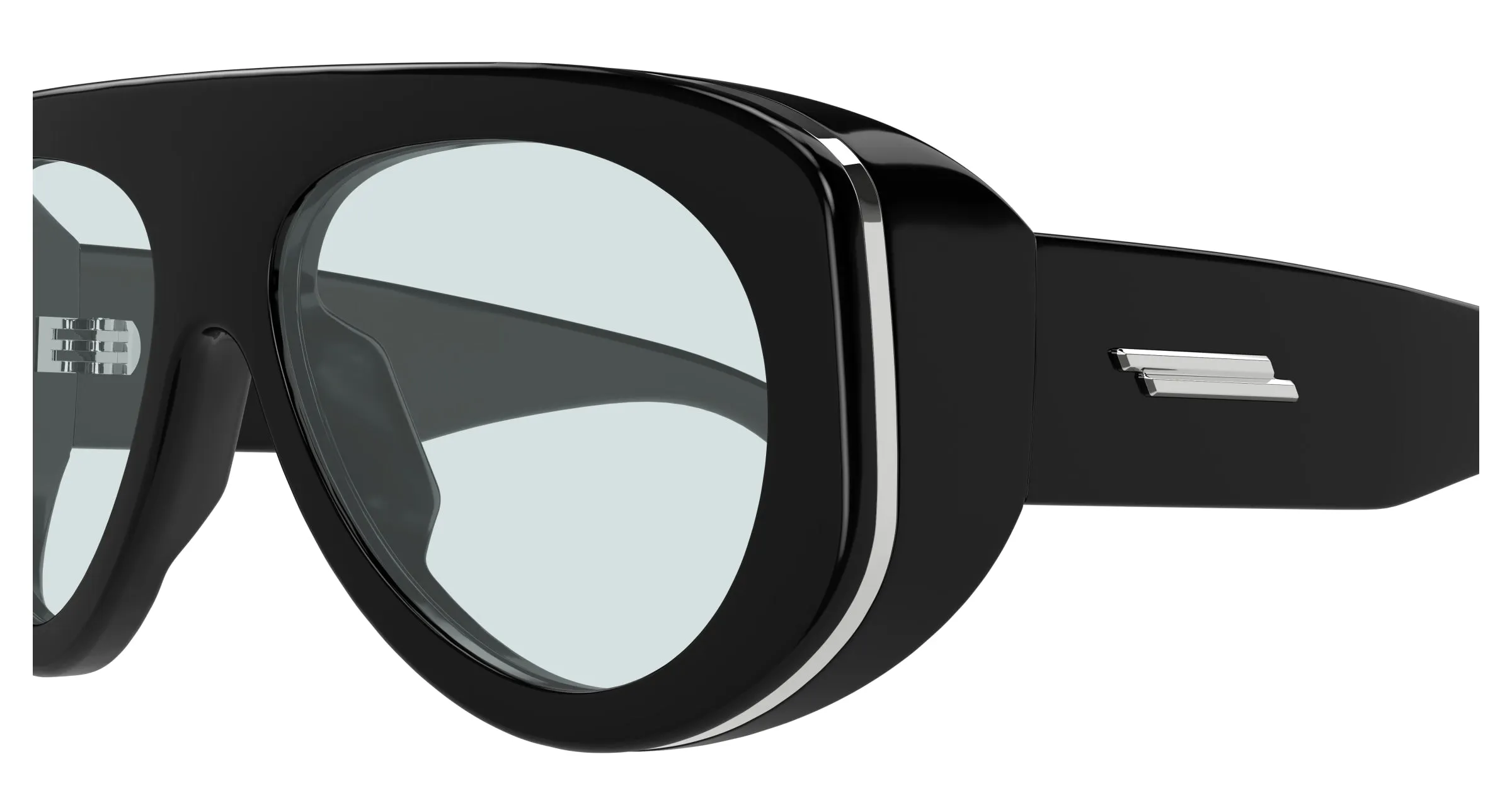 Bottega Veneta BV1362S 004 Occhiali da sole Iniettato Nero Pilot - immagine 3