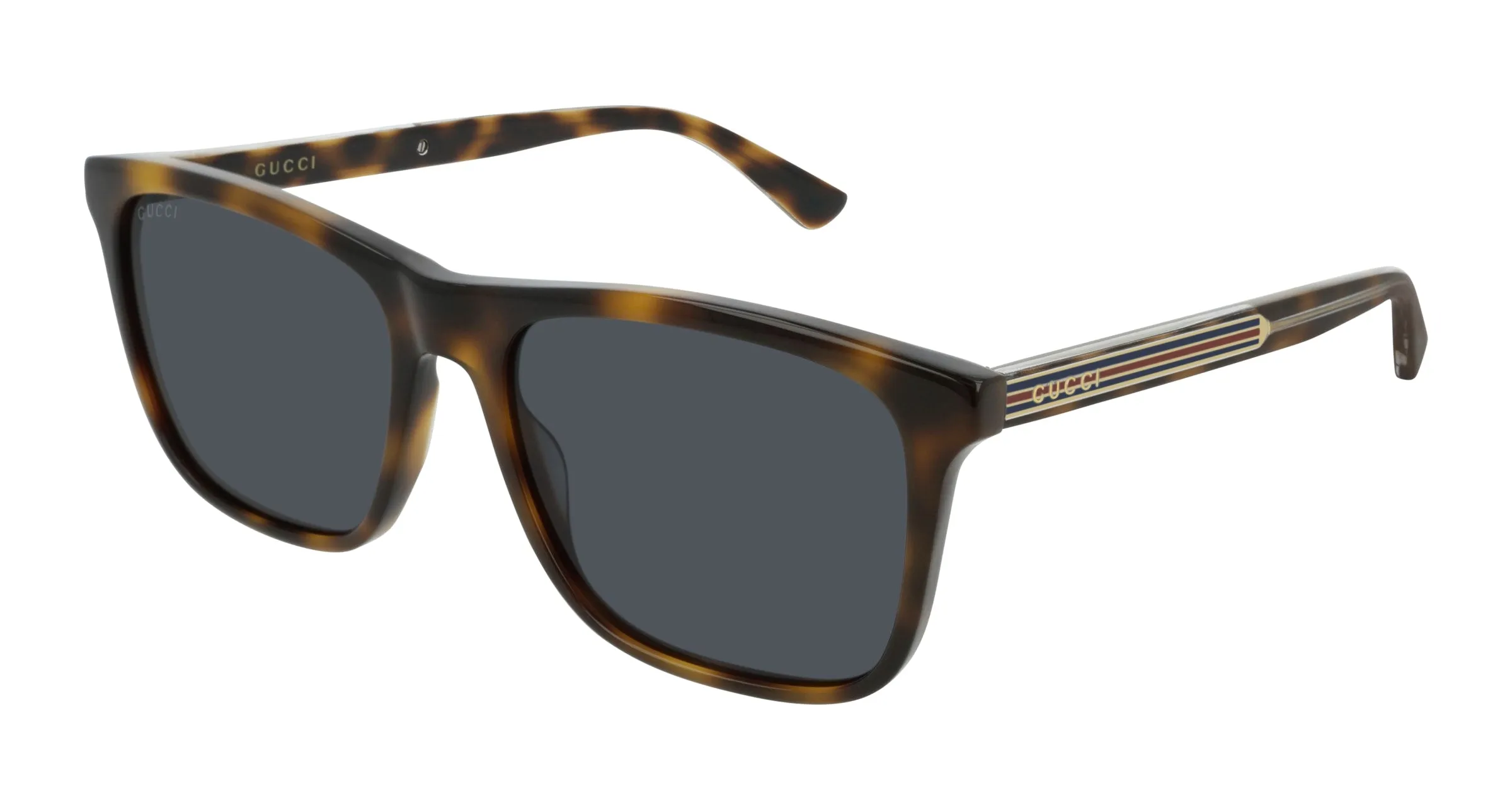 Gucci GG0381SN 009 Occhiali da sole Acetato Havana Blu Squadrata Normale - immagine 1