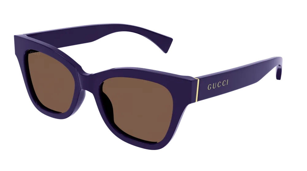 Gucci Donna GG1133S 002 Occhiali da sole Acetato Viola Marrone Cat Eye Normale - immagine 1