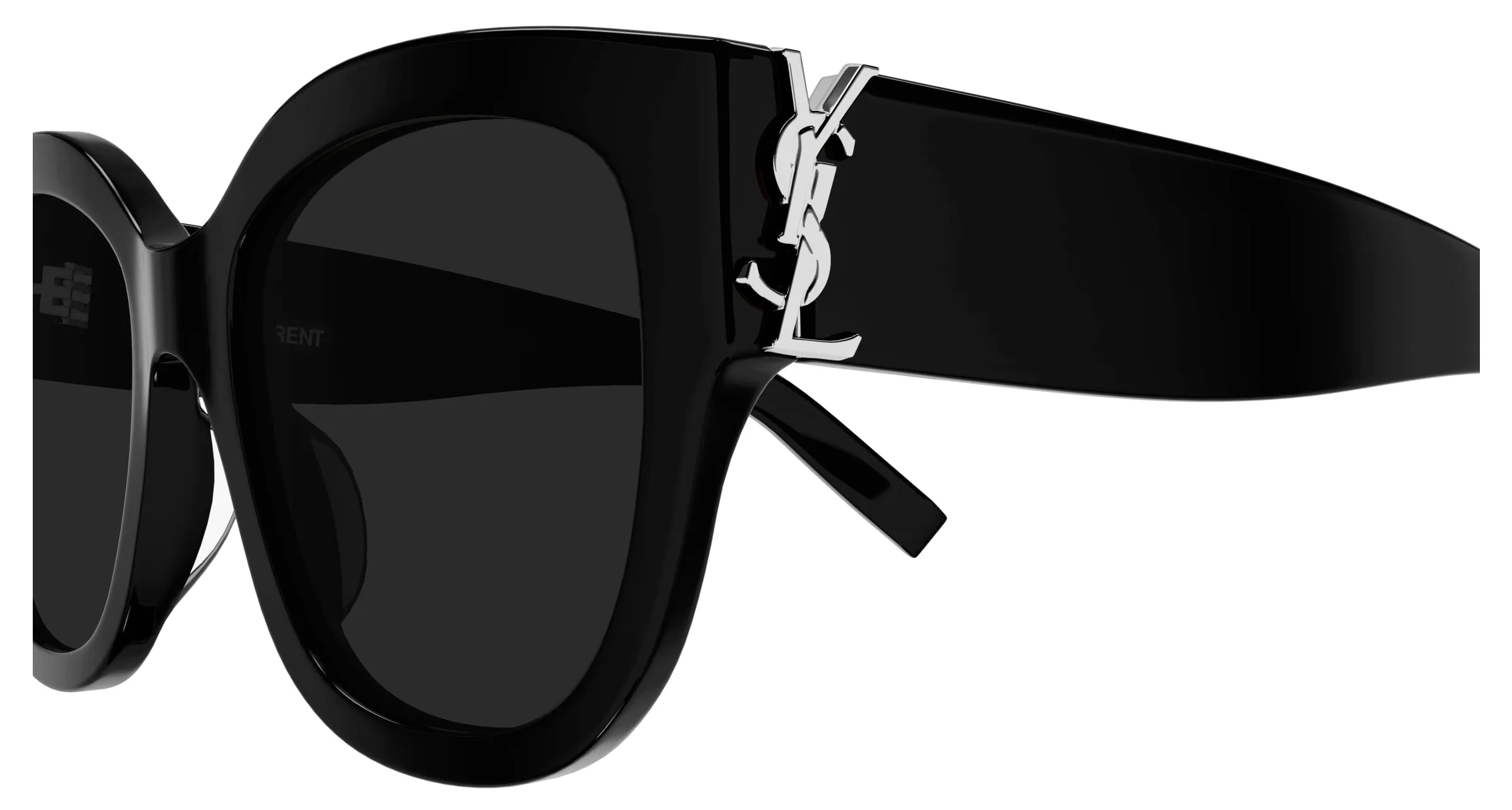 SAINT LAURENT SL M95/F 005 Occhiali da sole Acetato Nero Grigio Cat Eye Polarizzata - immagine 3