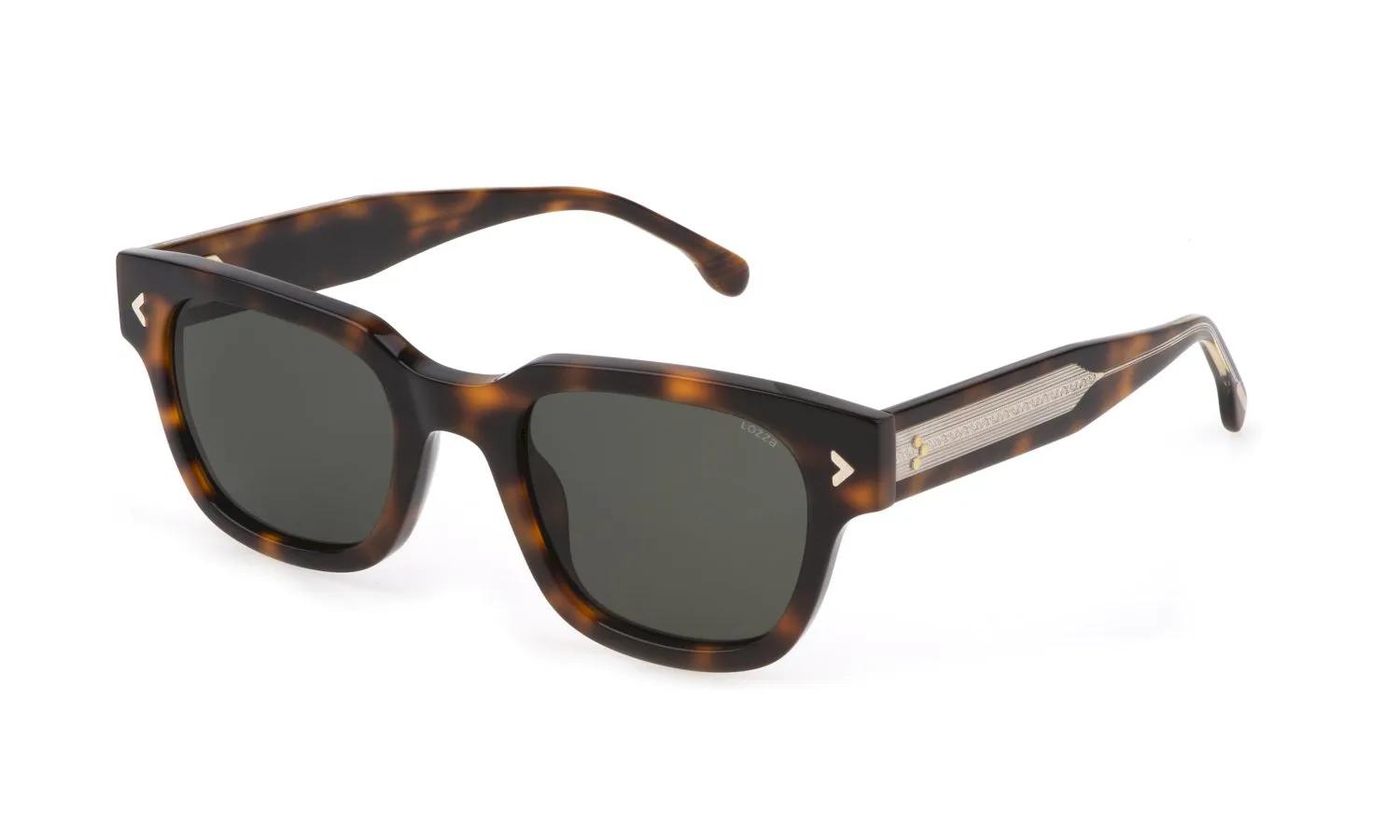 Lozza SL4300 POSITANO4 09AJ Occhiali da sole Acetato Havana Verde Squadrata Normale - immagine 1