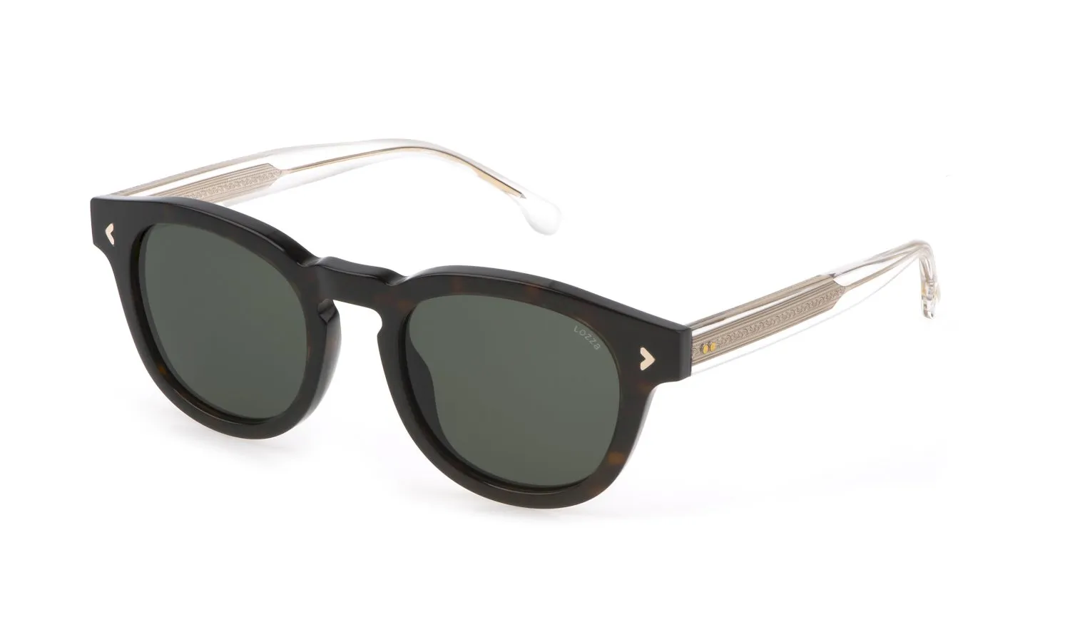 Lozza SL4299 POSITANO3 722 Occhiali da sole Acetato Havana Verde Pantos Normale - immagine 1