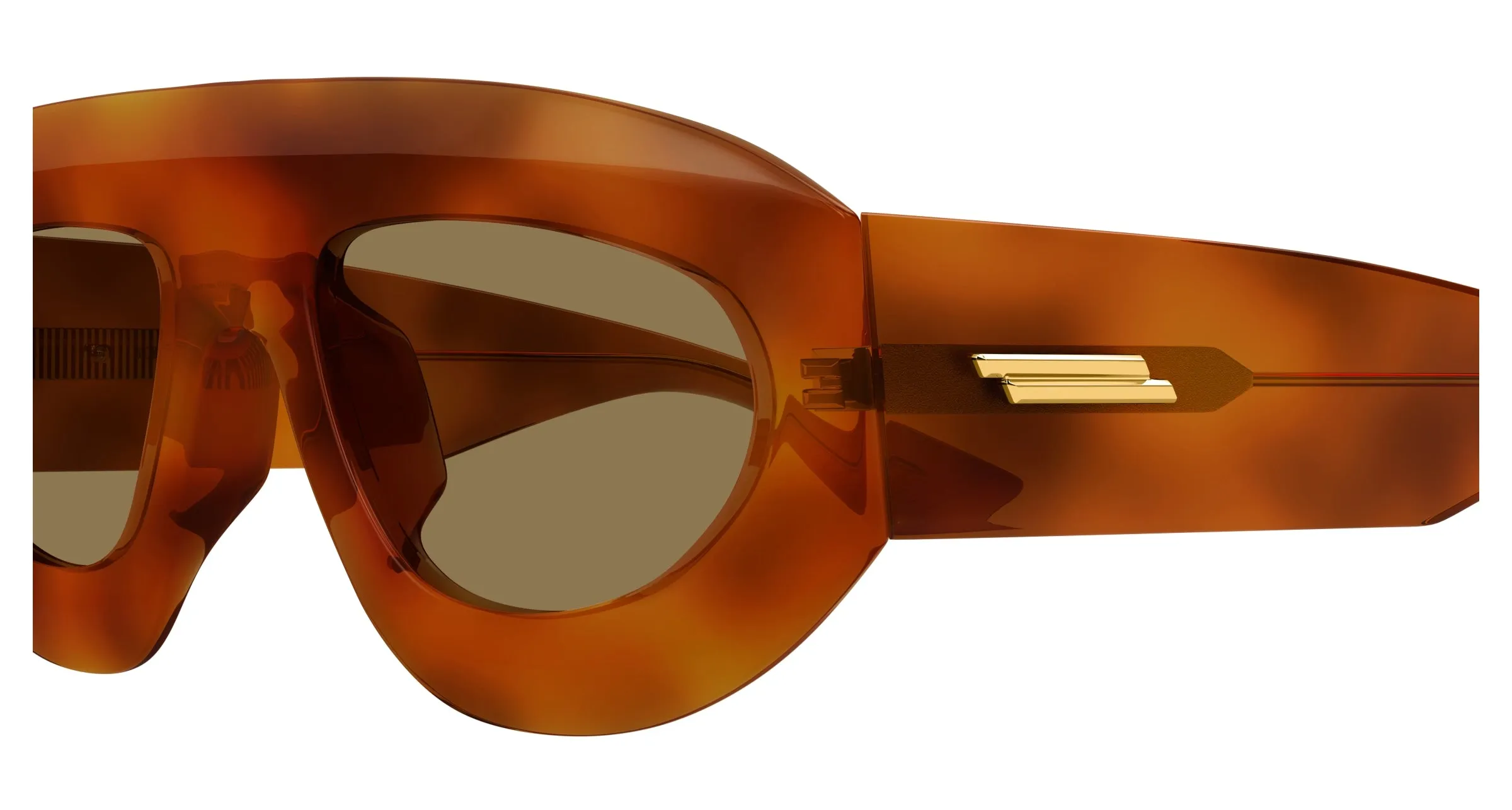 Bottega Veneta BV1358S 002 Occhiali da sole Acetato Havana Marrone Geometrica - immagine 3