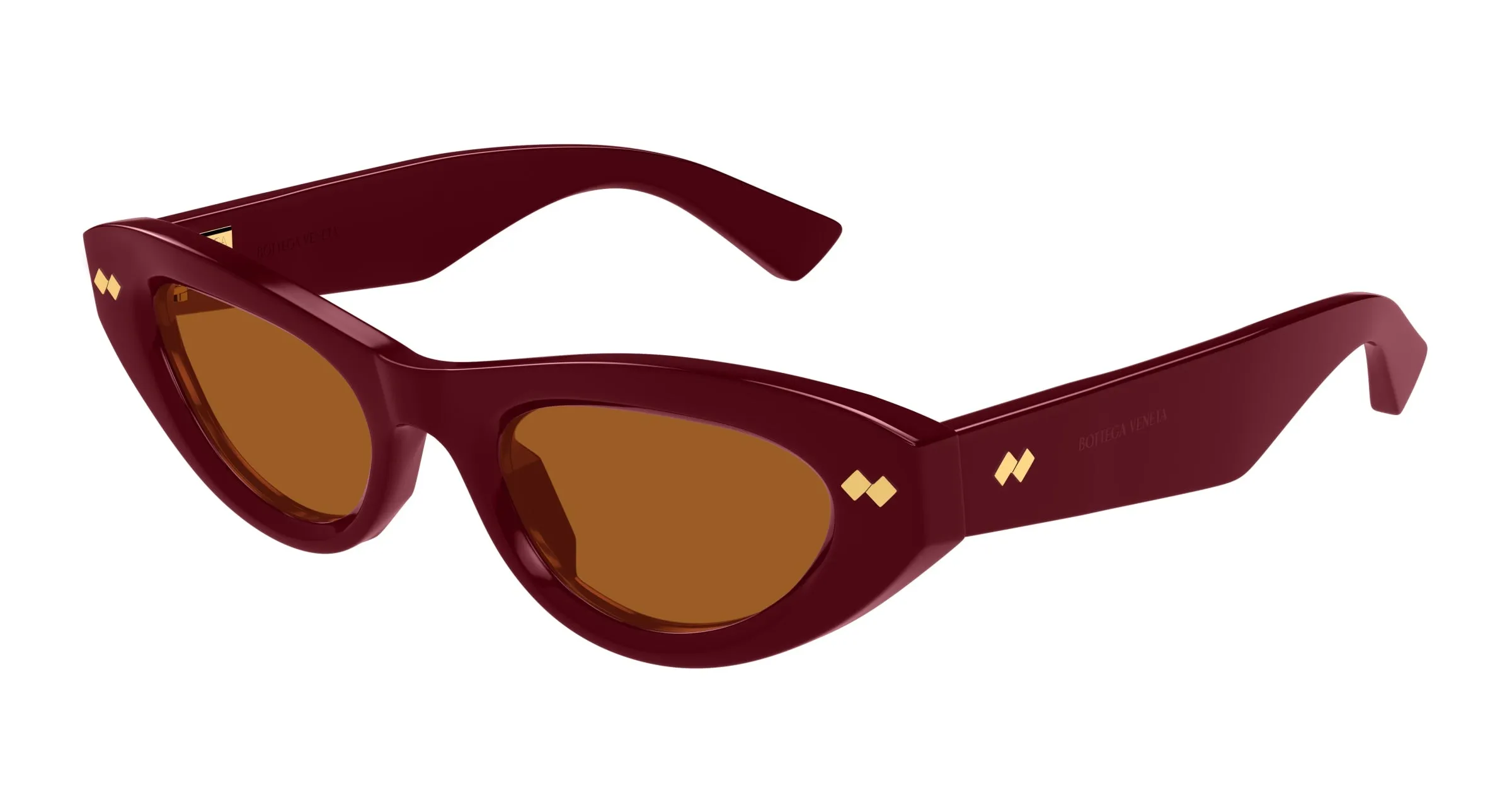 Bottega Veneta BV1350S 005 Occhiali da sole Acetato Bordeaux Marrone Cat Eye - immagine 1