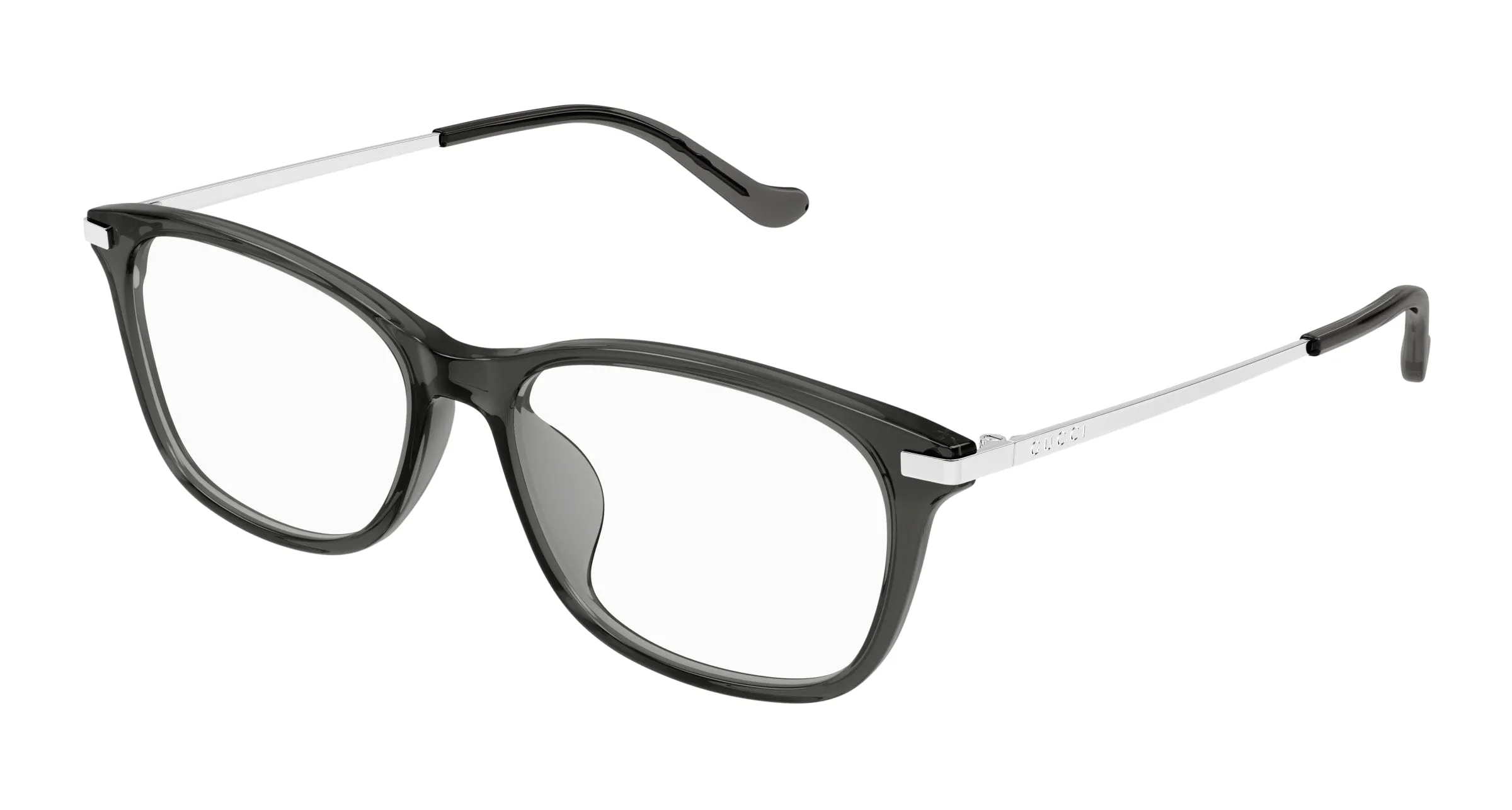 Gucci GG1902OA 003 Montature da vista Acetato Grigio Trasparente Squadrata - immagine 1