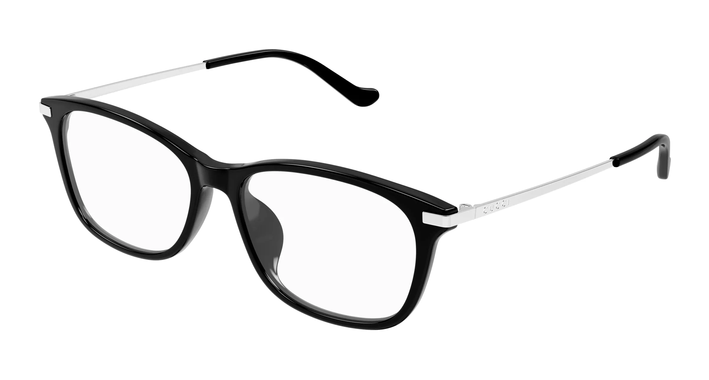 Gucci GG1902OA 002 Montature da vista Acetato Nero Trasparente Squadrata - immagine 1