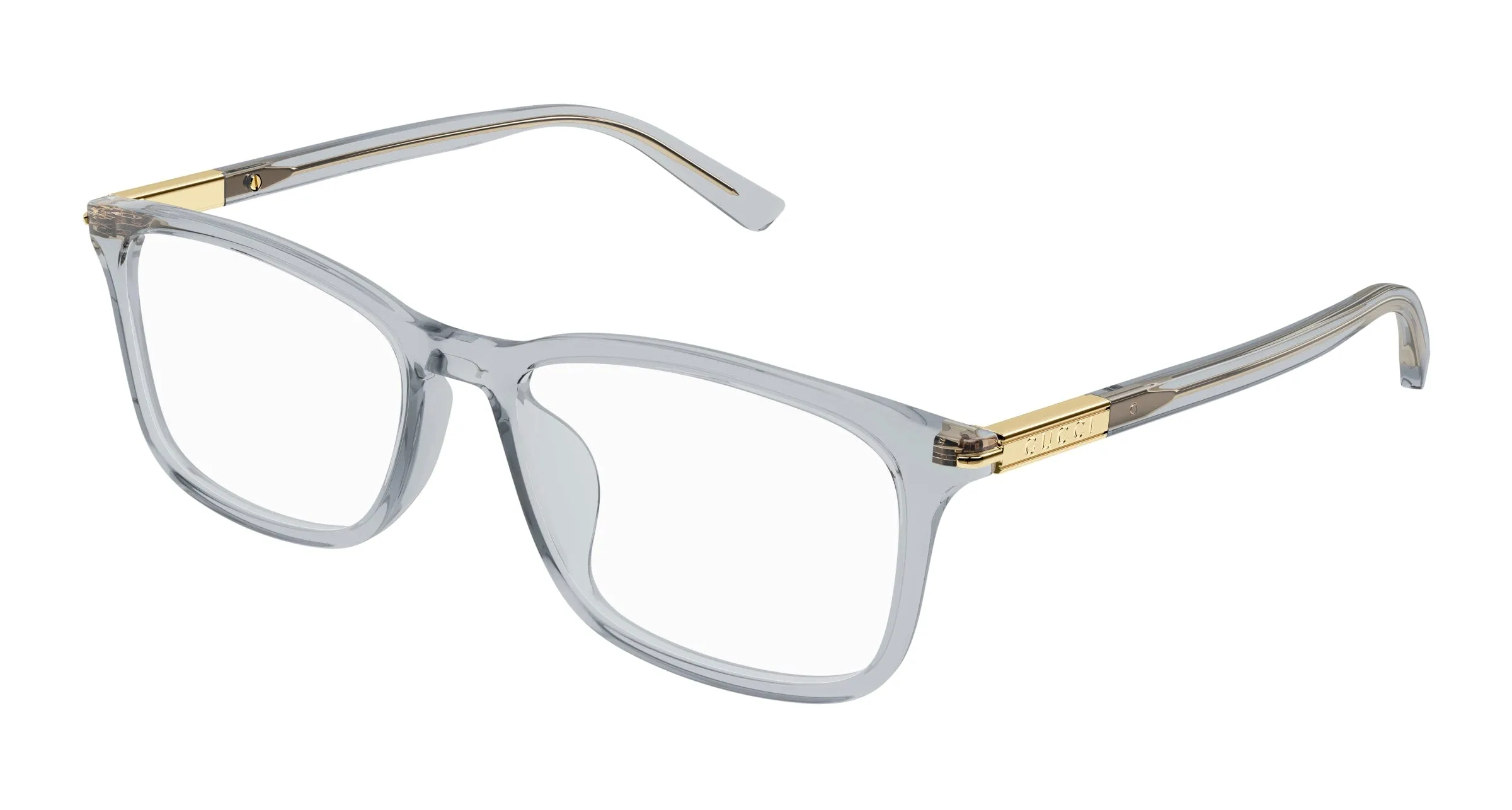 Gucci GG1900OA 003 Montature da vista Acetato Grigio Trasparente Squadrata - immagine 1