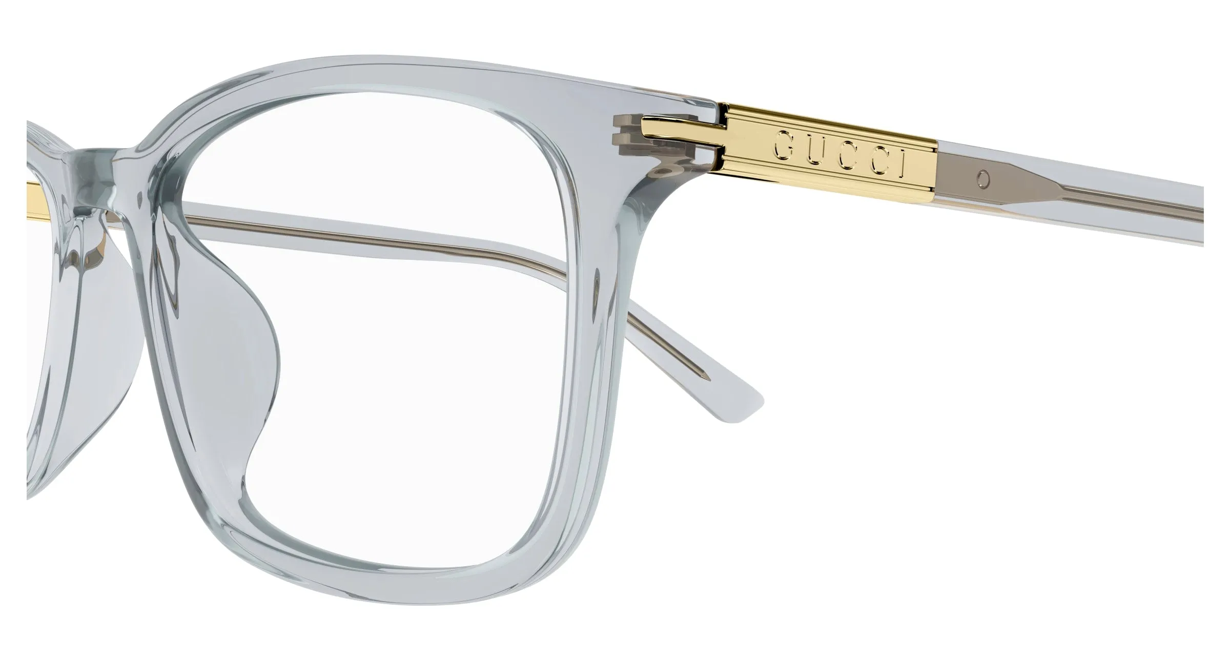 Gucci GG1900OA 003 Montature da vista Acetato Grigio Trasparente Squadrata - immagine 3