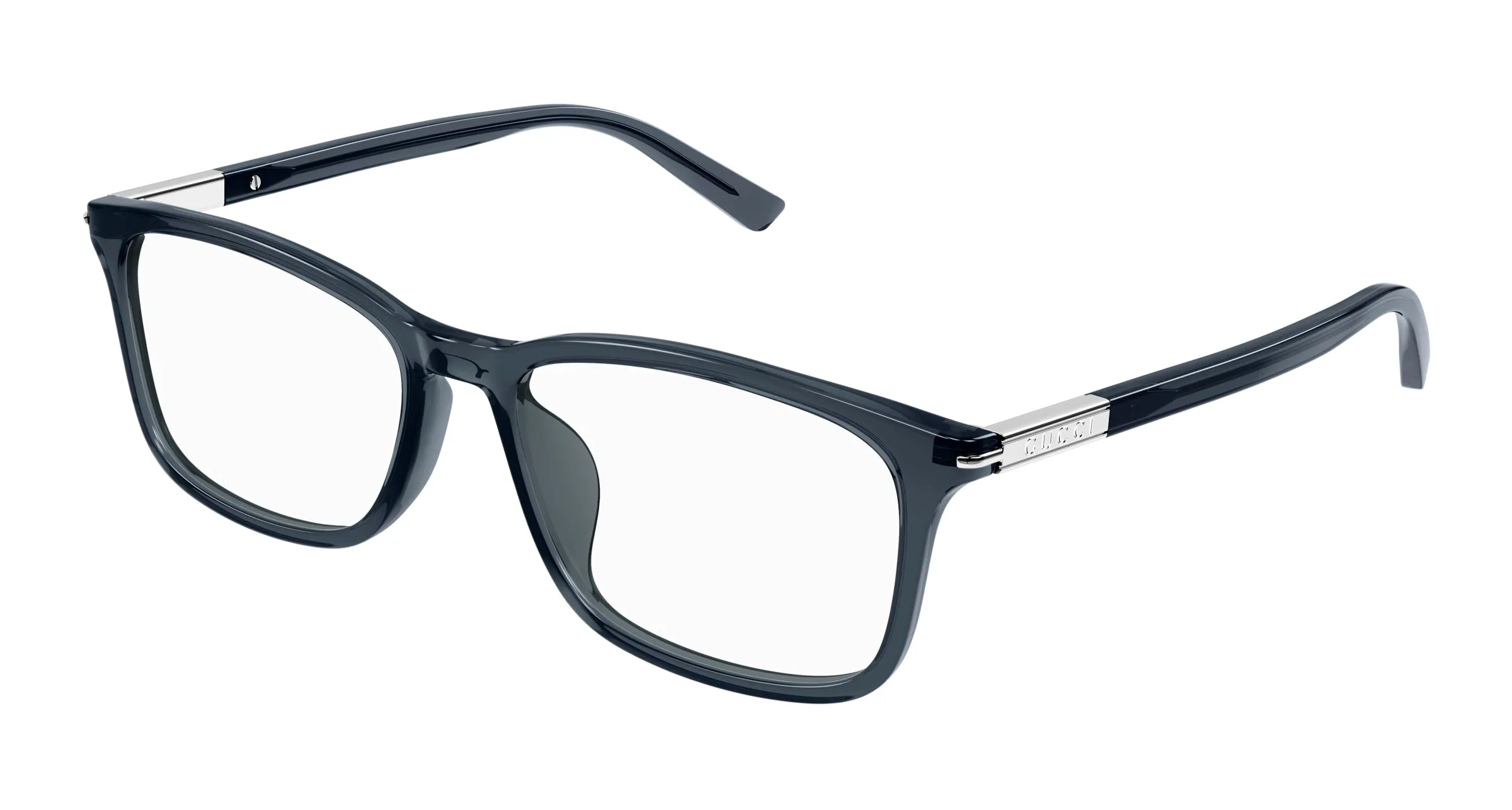 Gucci GG1900OA 002 Montature da vista Acetato Grigio Trasparente Squadrata - immagine 1