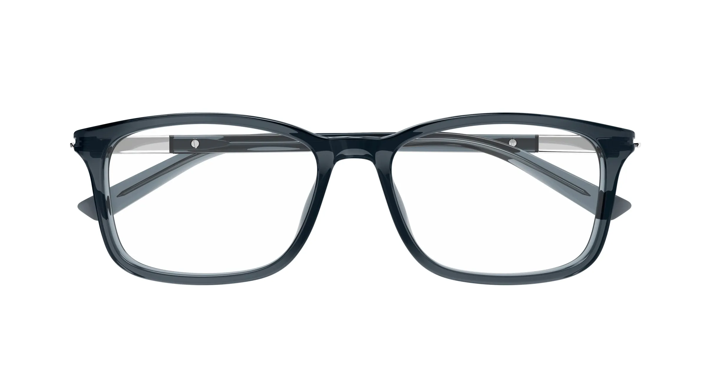 Gucci GG1900OA 002 Montature da vista Acetato Grigio Trasparente Squadrata - immagine 2