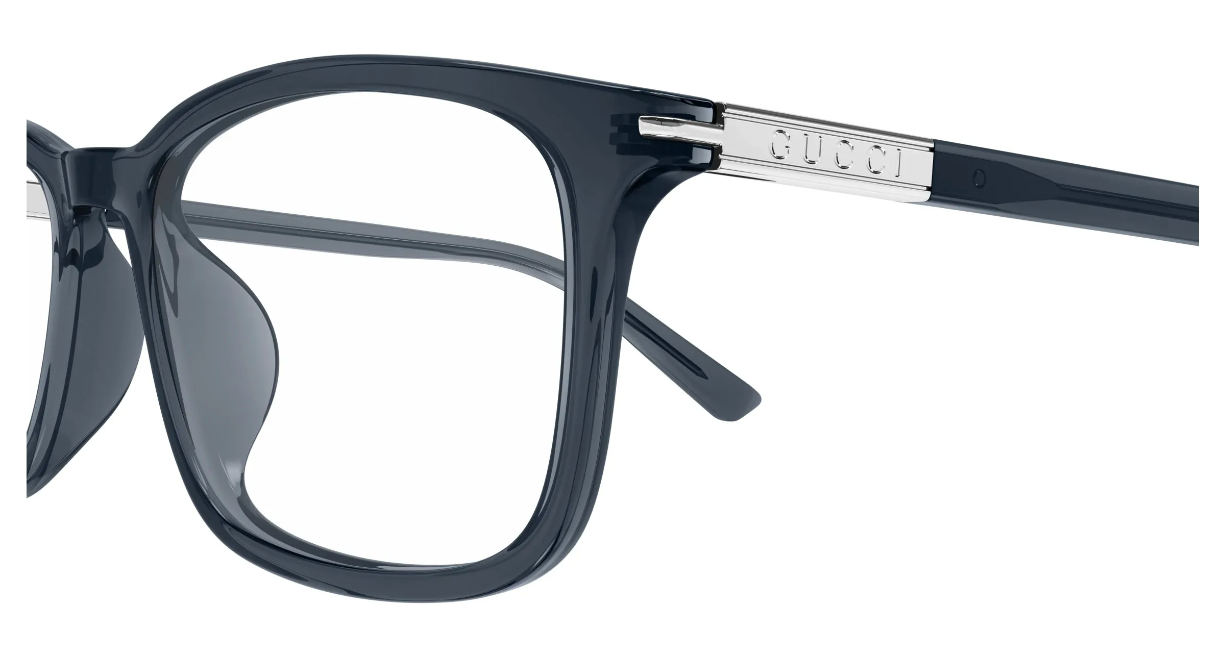 Gucci GG1900OA 002 Montature da vista Acetato Grigio Trasparente Squadrata - immagine 3