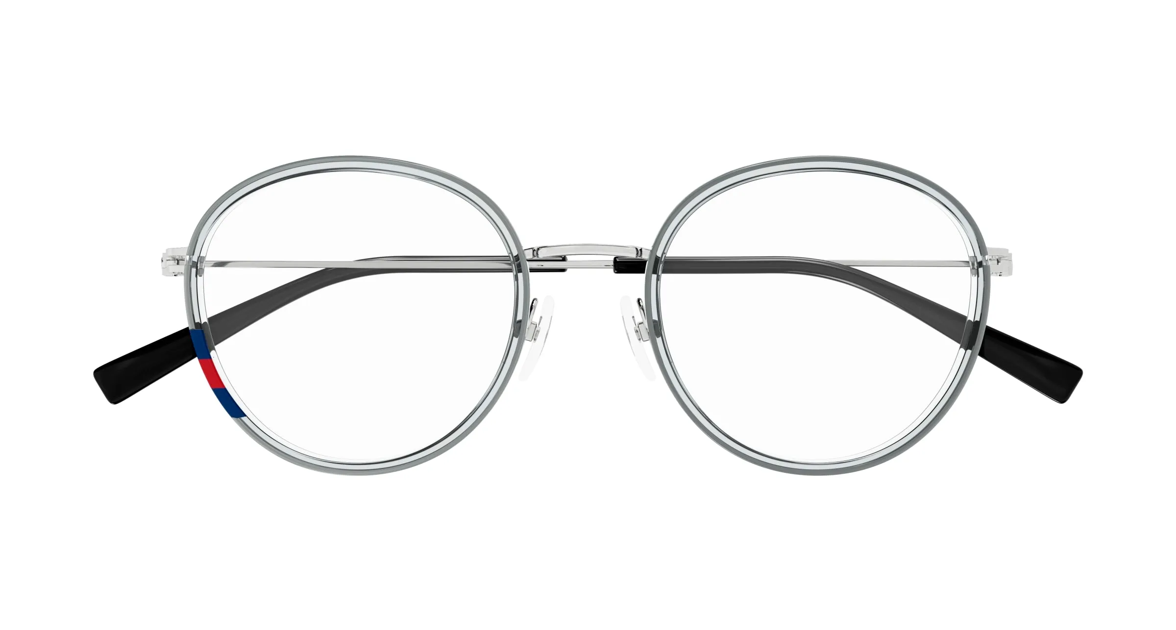 Gucci GG1851O 003 Montature da vista Iniettato Grigio Trasparente Rotonda - immagine 2