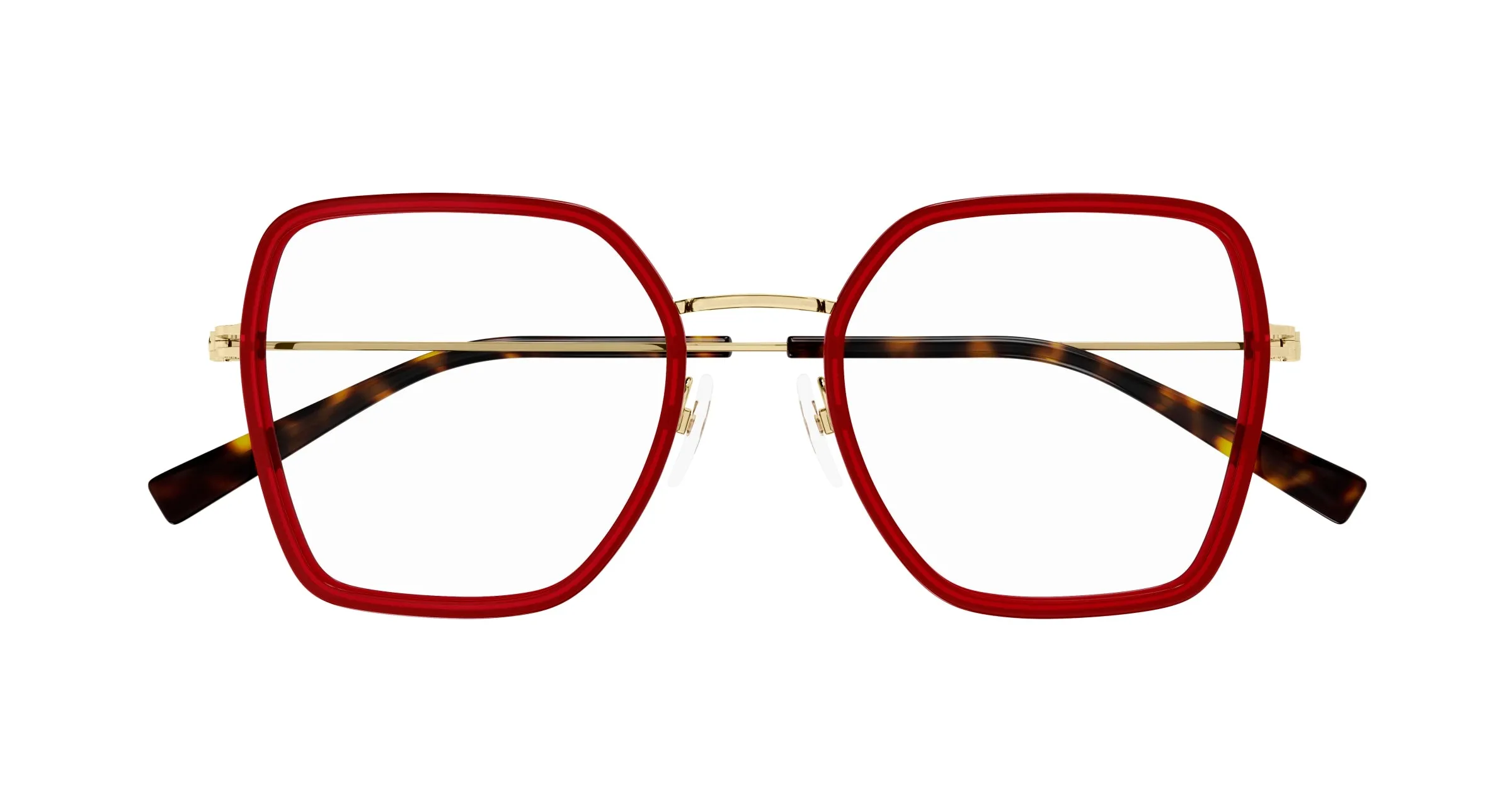Gucci GG1850O 004 Montature da vista Iniettato Bordeaux Trasparente Squadrata - immagine 2