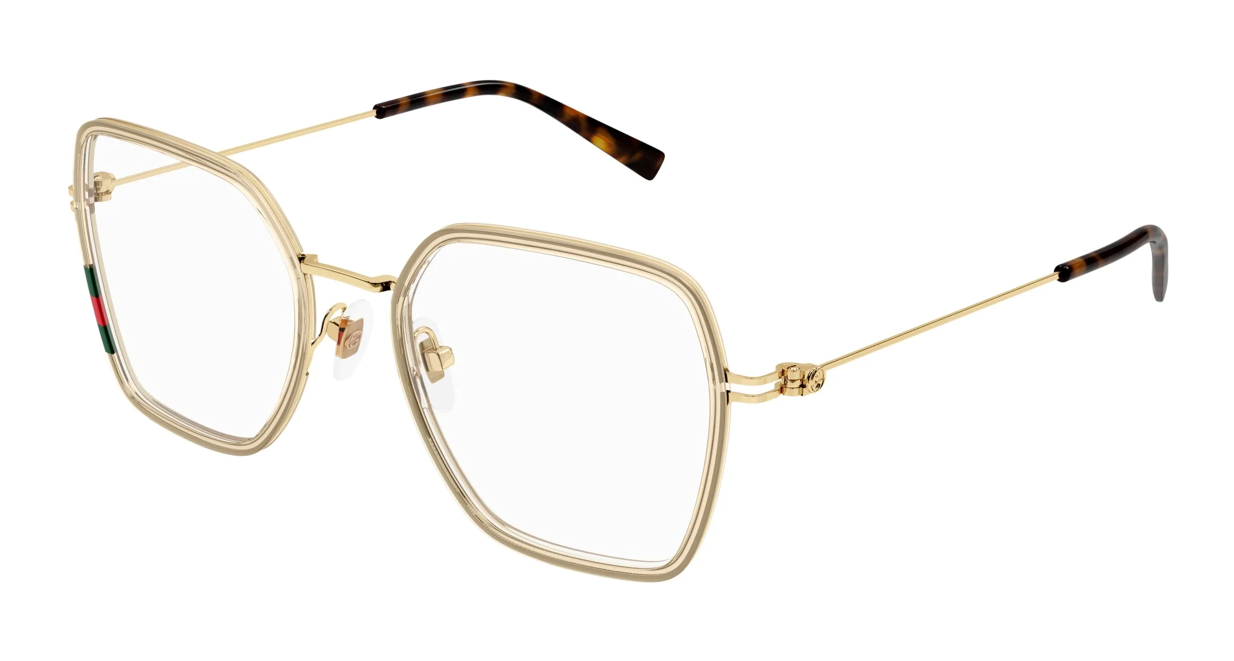 Gucci GG1850O 003 Montature da vista Iniettato Giallo Trasparente Squadrata - immagine 1