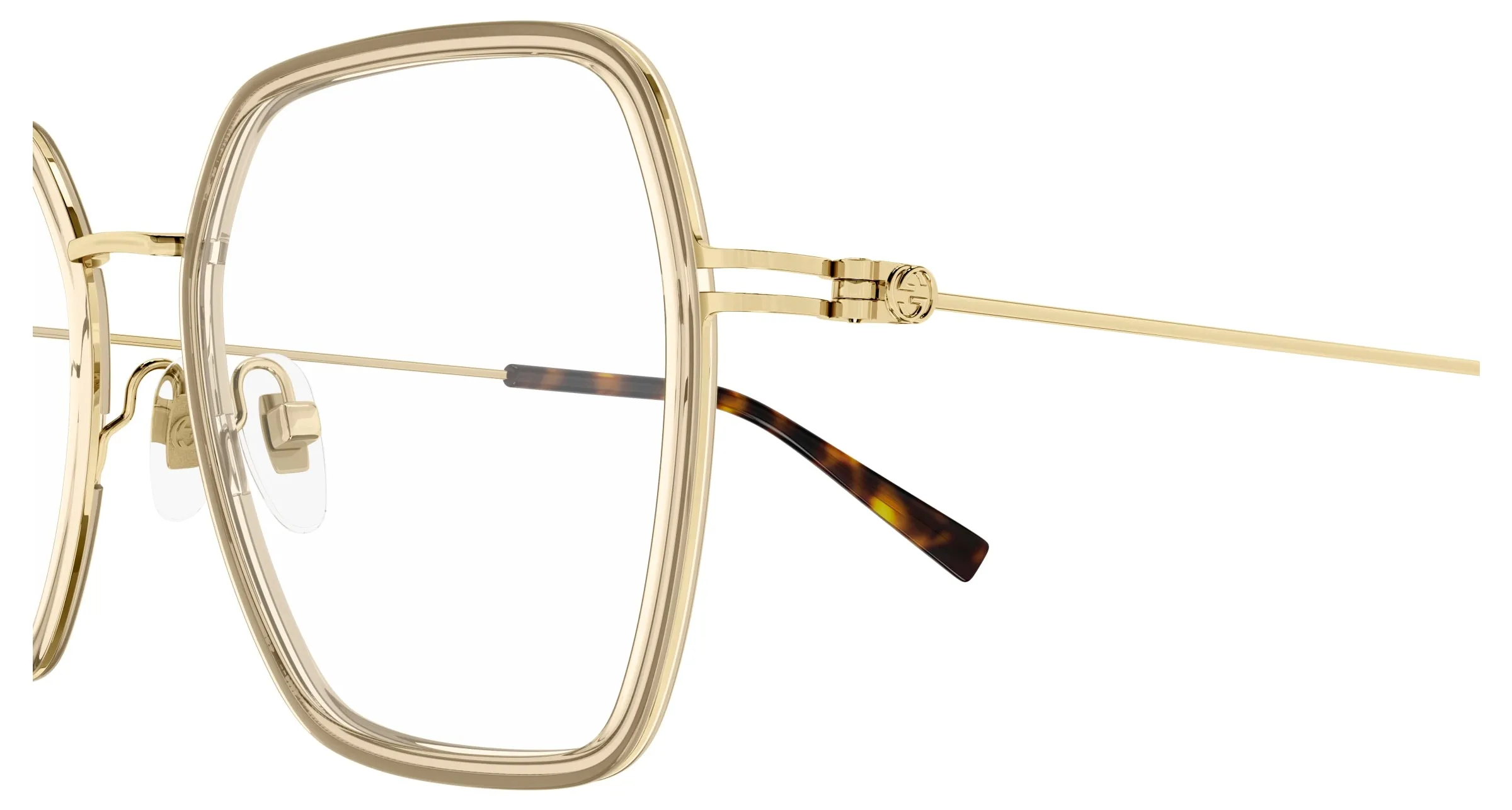 Gucci GG1850O 003 Montature da vista Iniettato Giallo Trasparente Squadrata - immagine 3