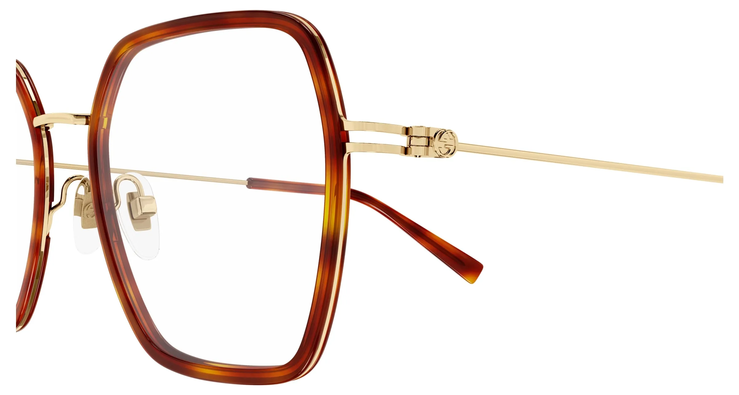 Gucci GG1850O 002 Montature da vista Iniettato Havana Trasparente Squadrata - immagine 3