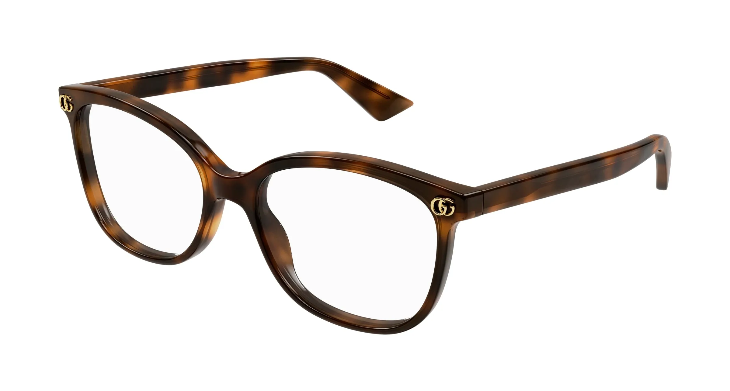 Gucci GG1816O 002 Montature da vista Acetato Havana Trasparente Squadrata - immagine 1