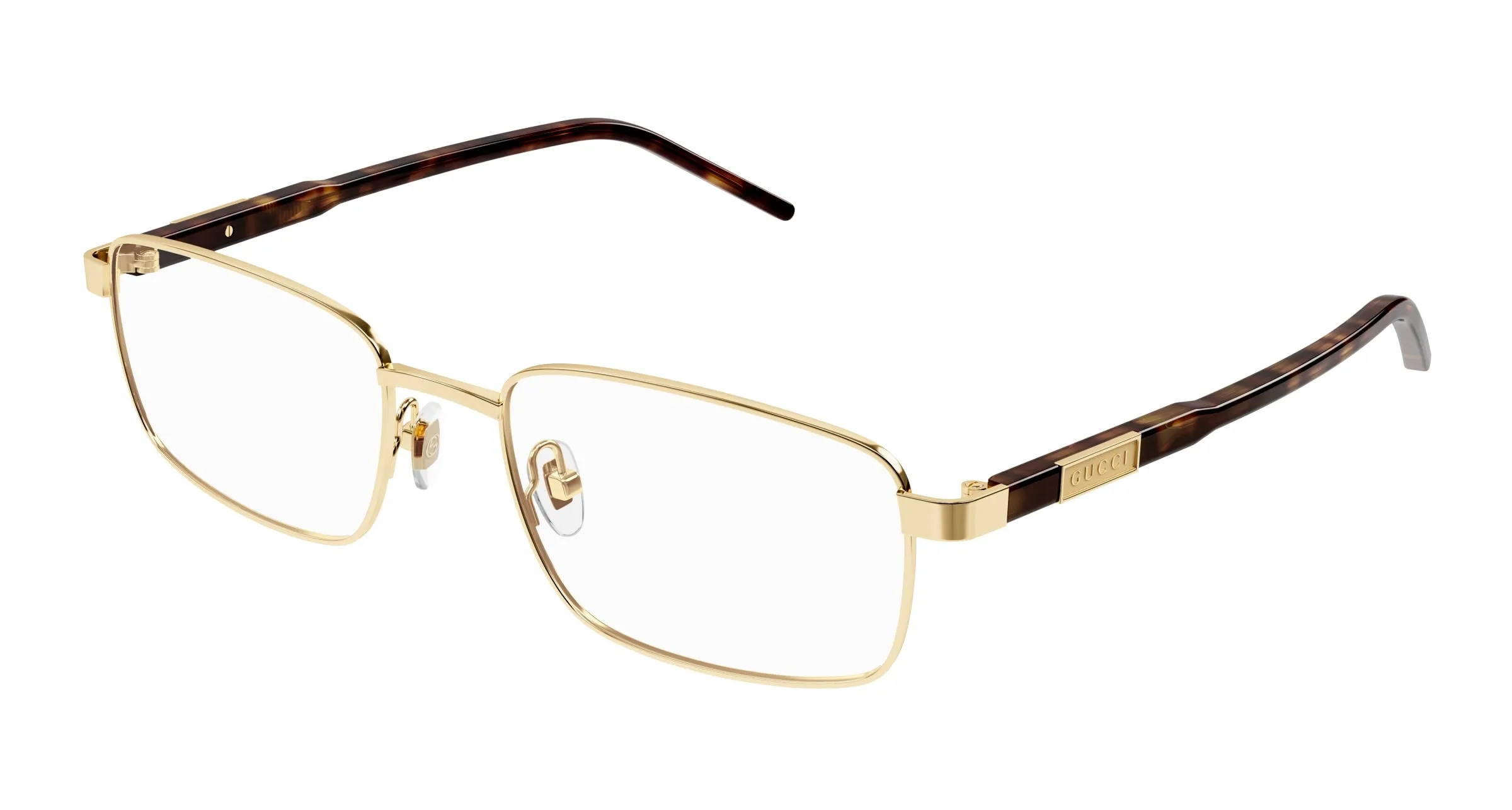 Gucci GG1801O 006 Montature da vista Metallo Oro Trasparente Squadrata - immagine 1