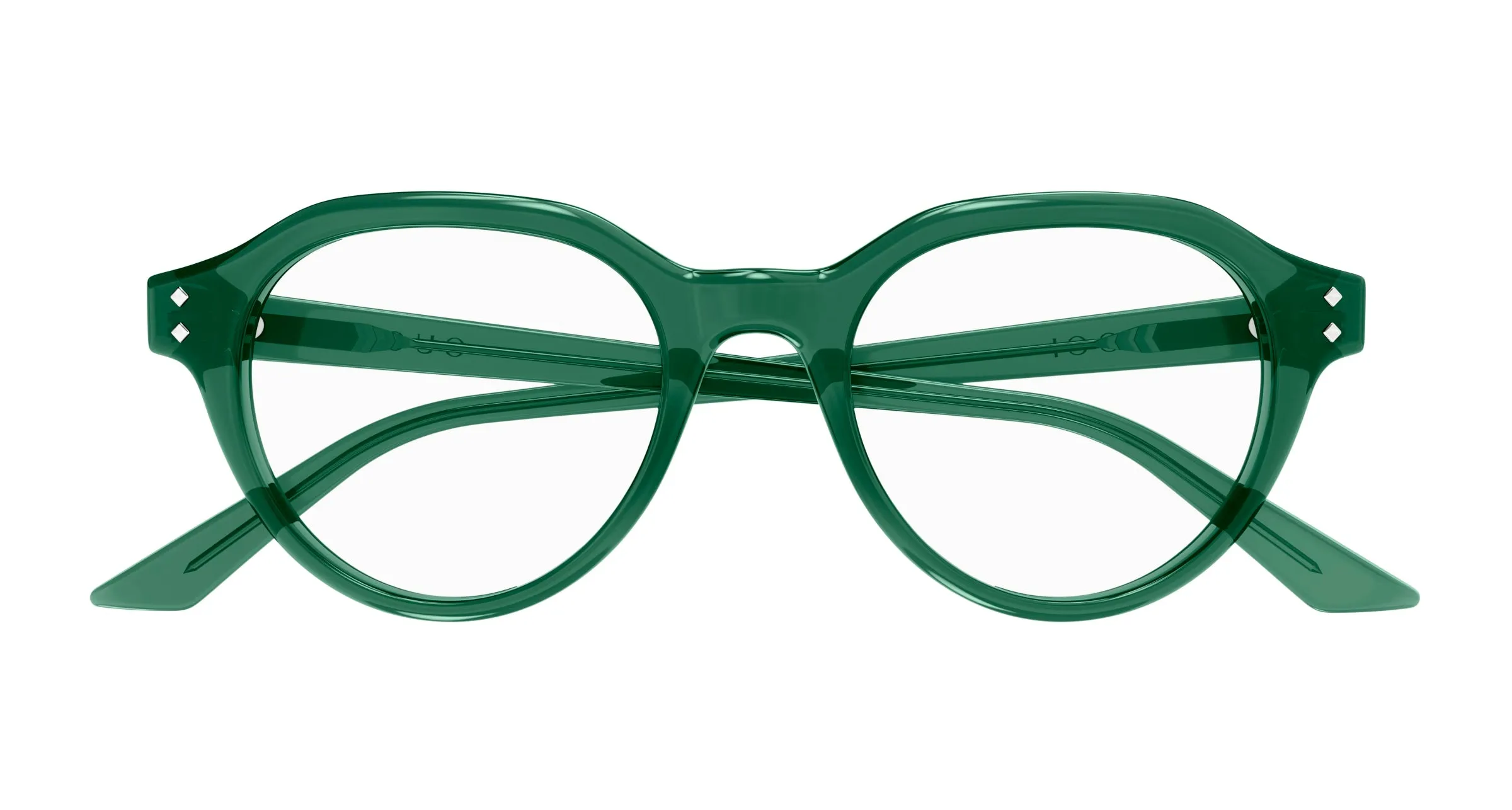 Gucci GG1894O 004 Montature da vista Acetato Verde Trasparente Rotonda - immagine 2