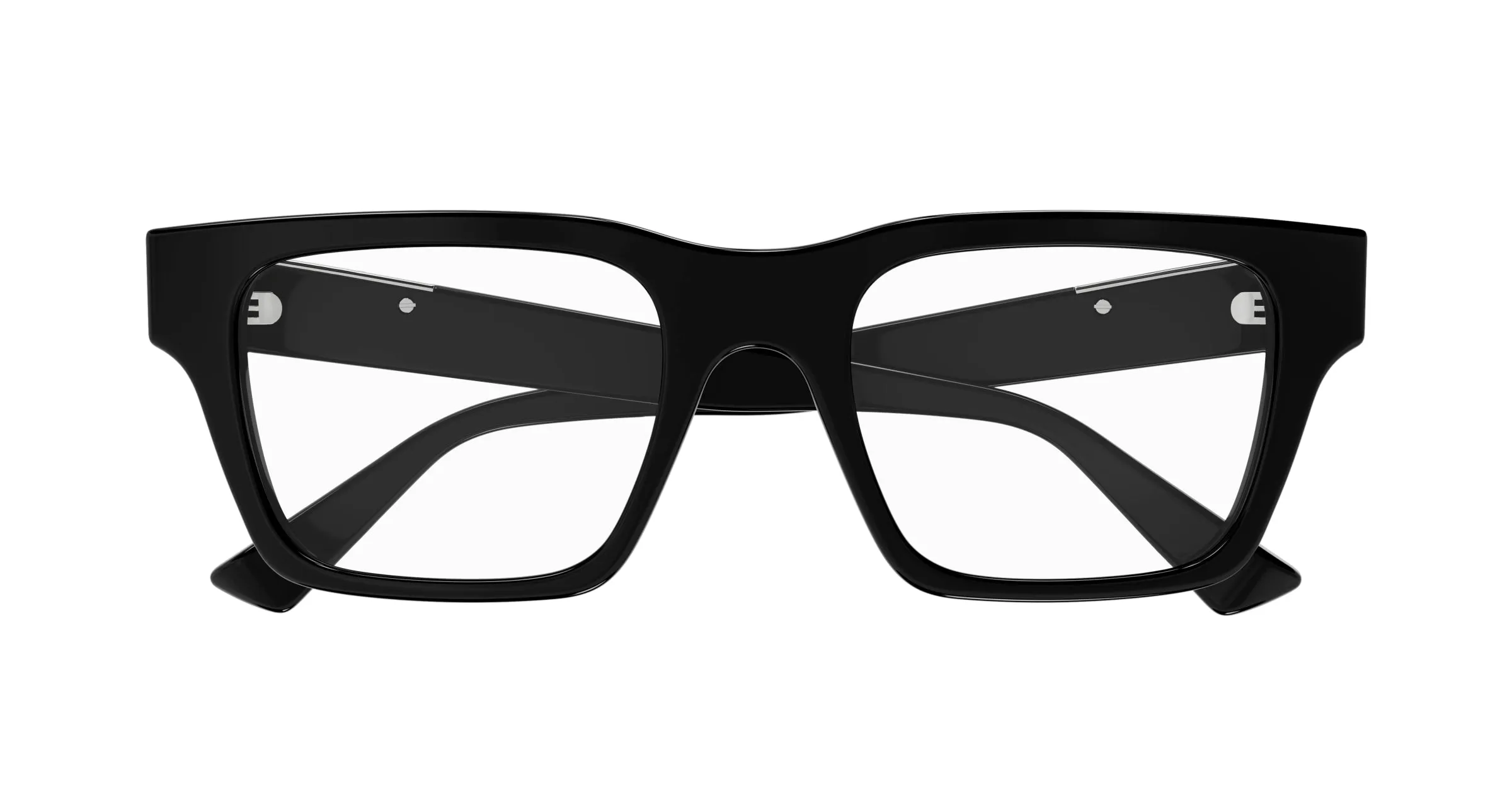 Gucci GG1889O 005 Montature da vista Acetato Nero Trasparente Squadrata - immagine 2