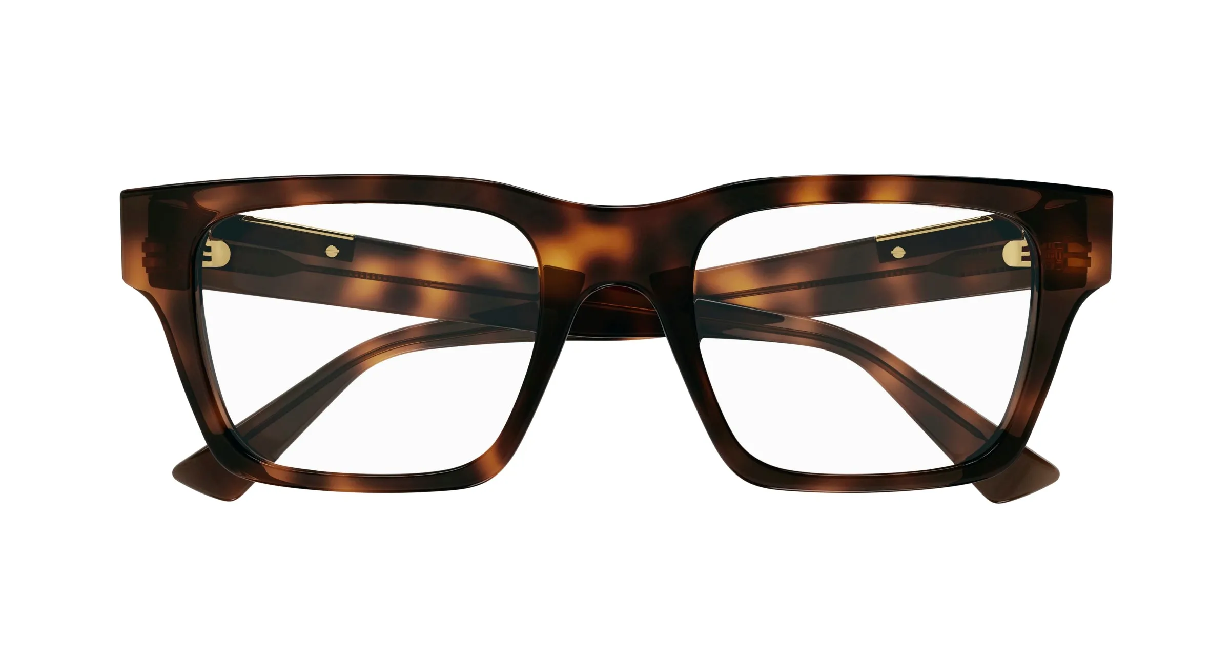 Gucci GG1889O 004 Montature da vista Acetato Havana Trasparente Squadrata - immagine 2