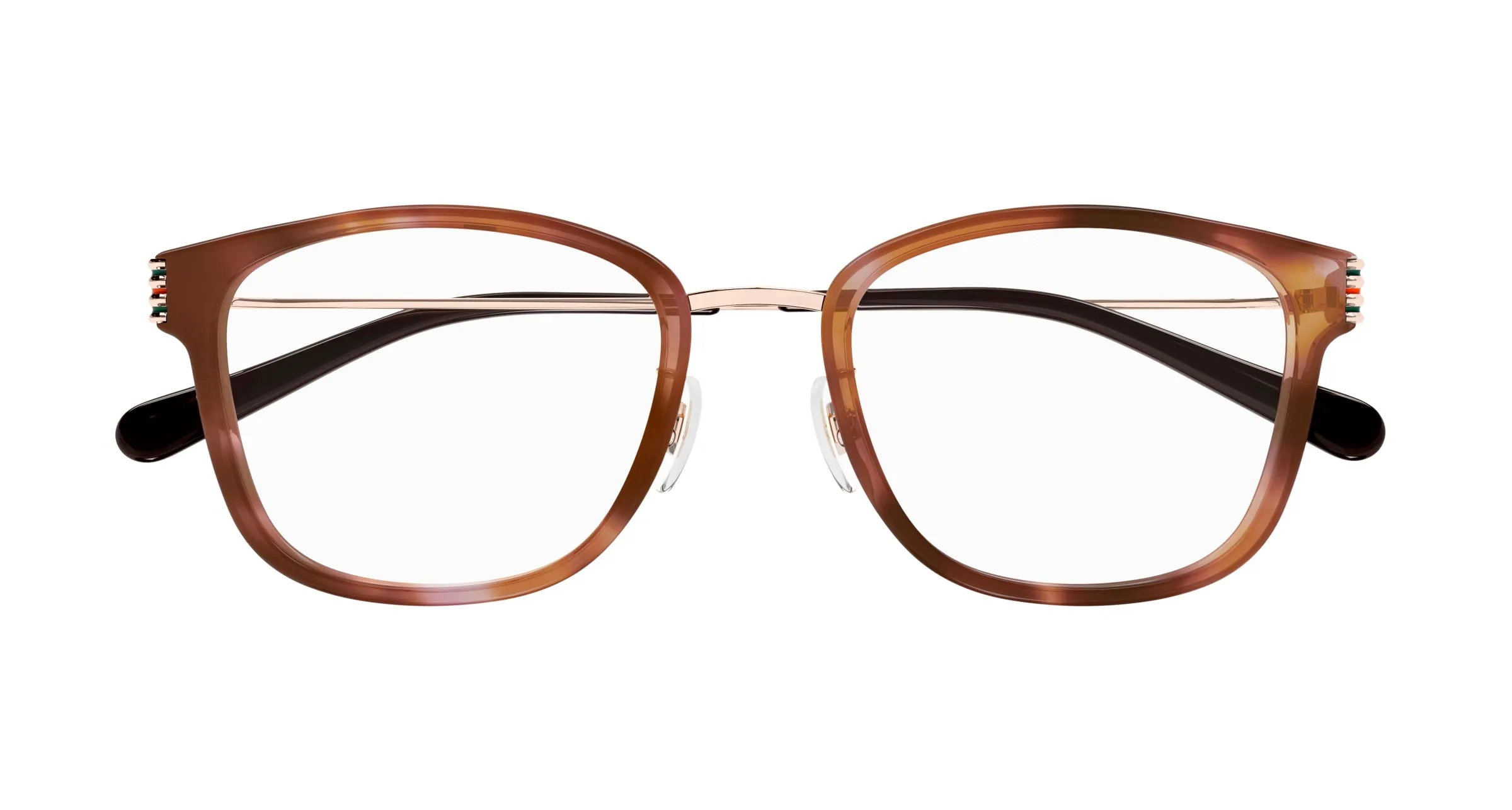 Gucci GG1886OA 004 Montature da vista Acetato Havana Trasparente Rotonda - immagine 2