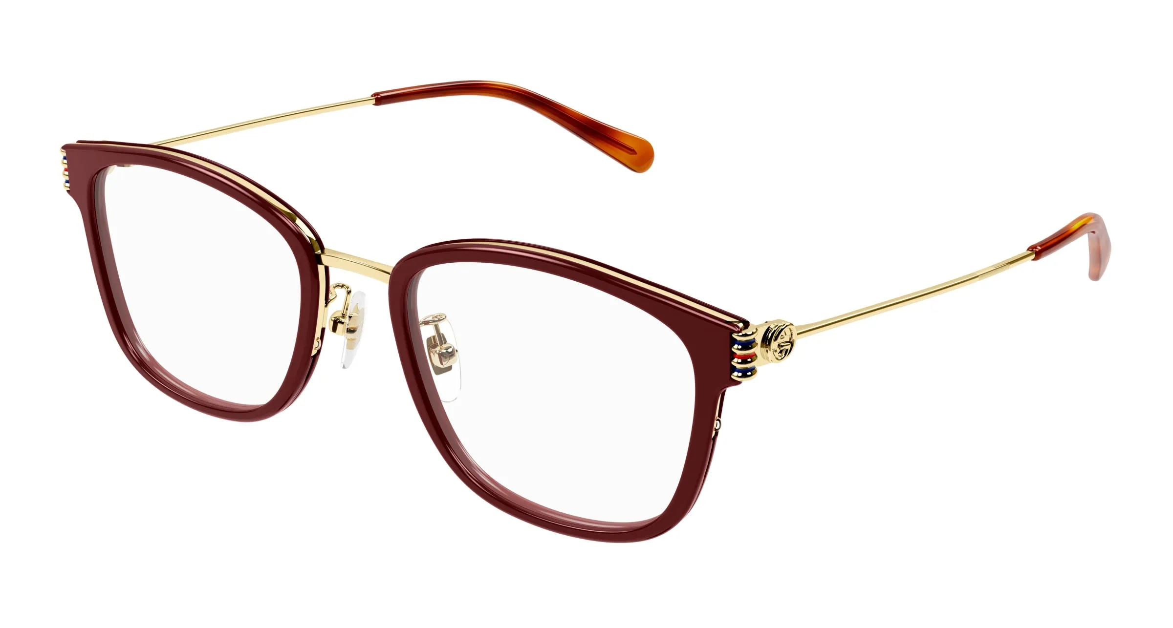 Gucci GG1886OA 003 Montature da vista Acetato Bordeaux Trasparente Rotonda - immagine 1