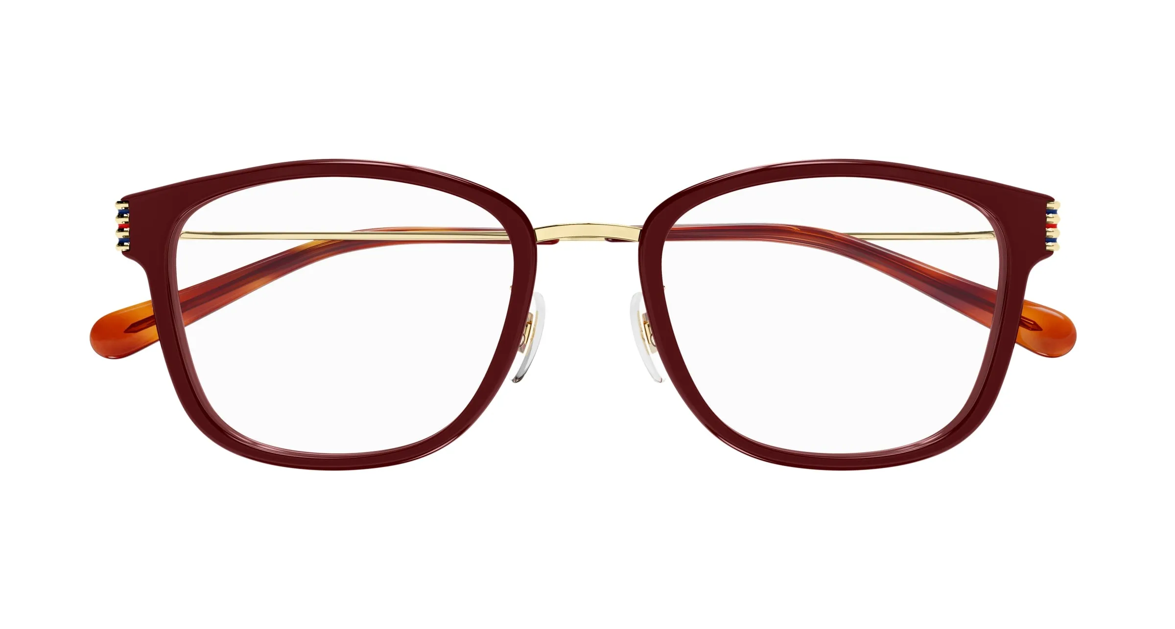 Gucci GG1886OA 003 Montature da vista Acetato Bordeaux Trasparente Rotonda - immagine 2