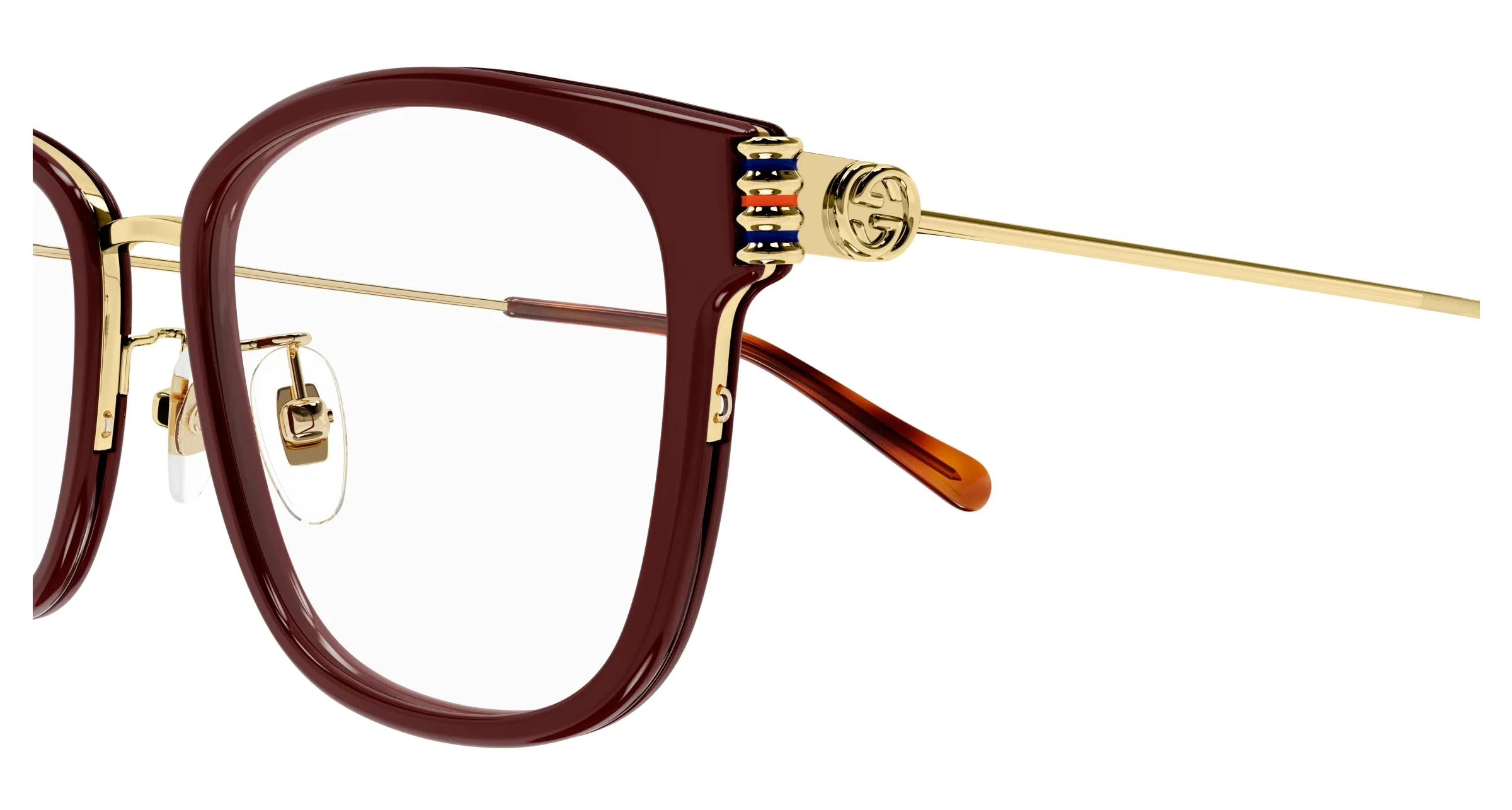 Gucci GG1886OA 003 Montature da vista Acetato Bordeaux Trasparente Rotonda - immagine 3