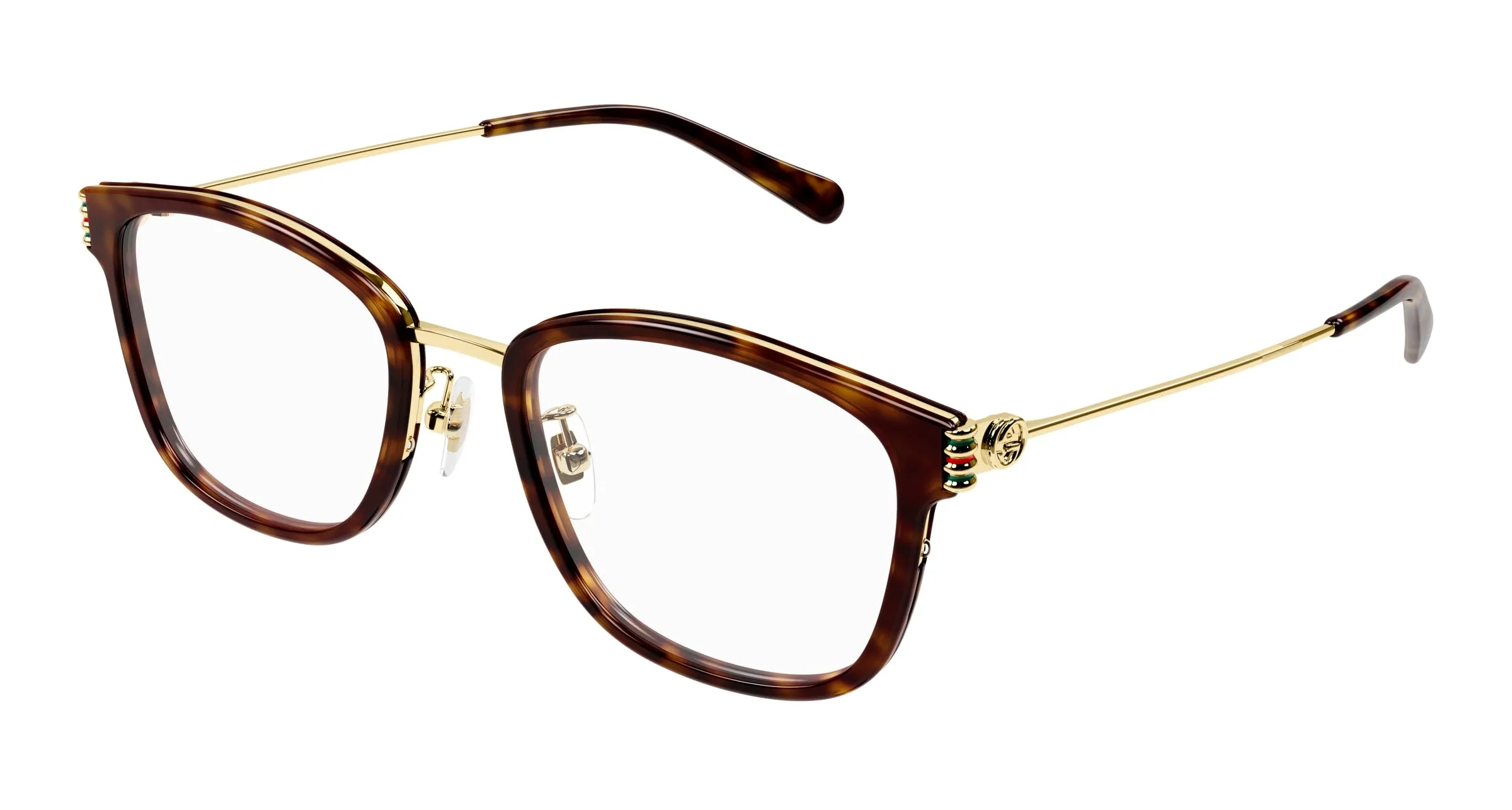 Gucci GG1886OA 002 Montature da vista Acetato Havana Trasparente Rotonda - immagine 1
