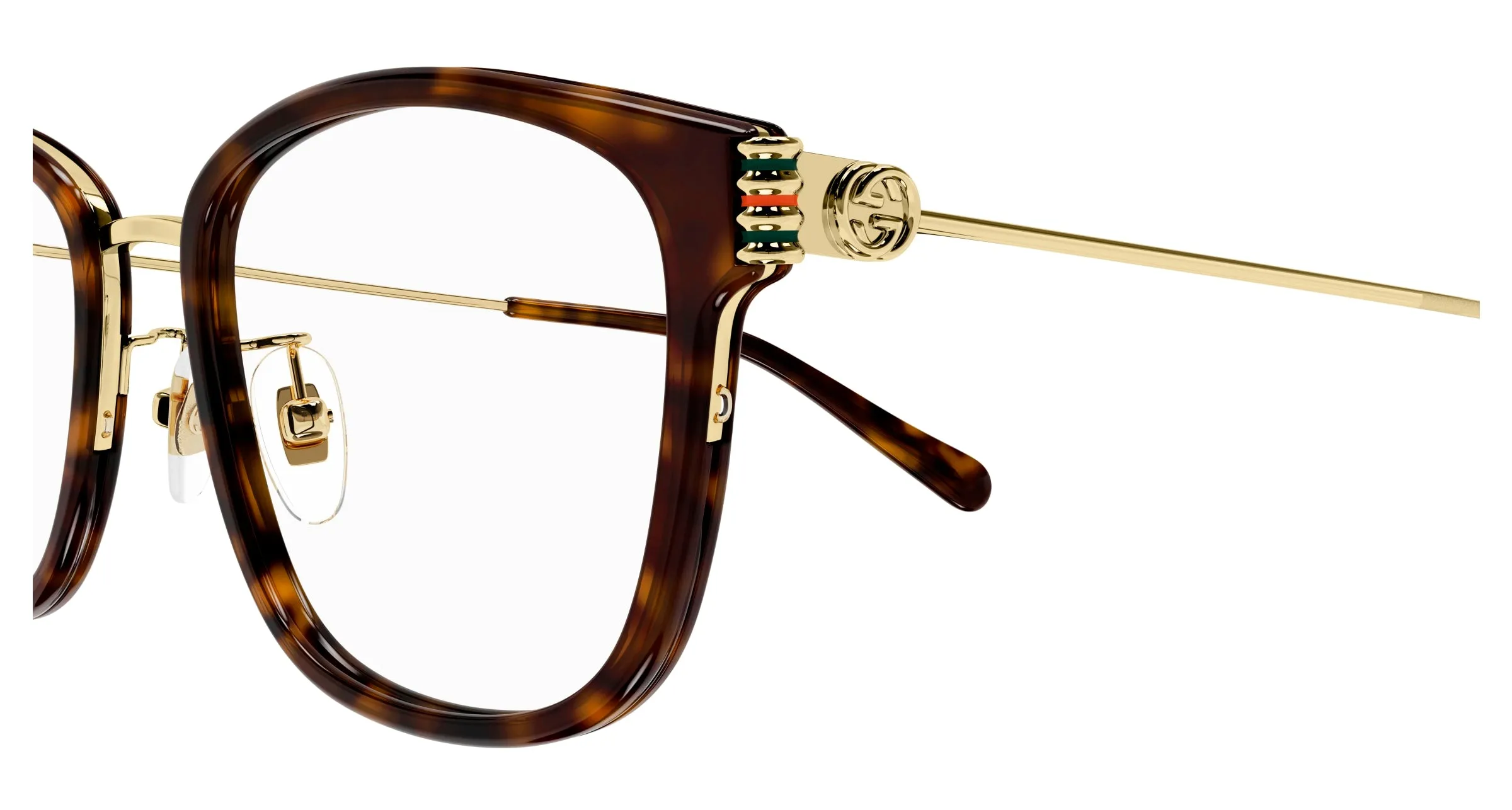 Gucci GG1886OA 002 Montature da vista Acetato Havana Trasparente Rotonda - immagine 3