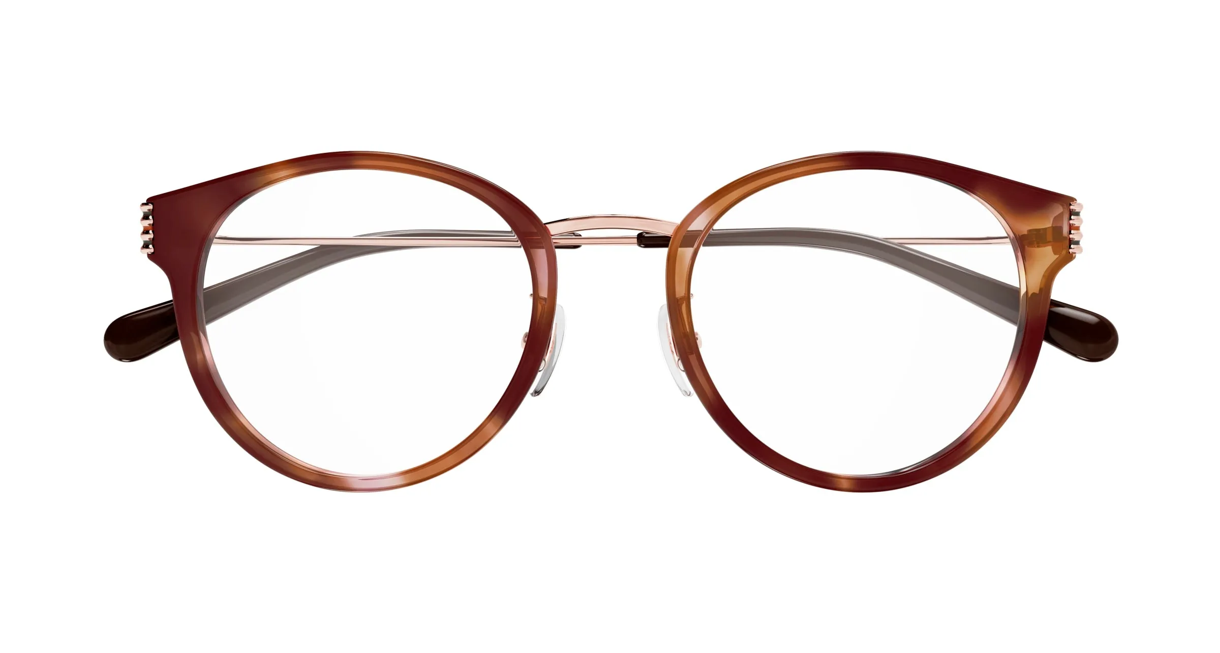 Gucci GG1885OA 004 Montature da vista Acetato Havana Trasparente Rotonda - immagine 2