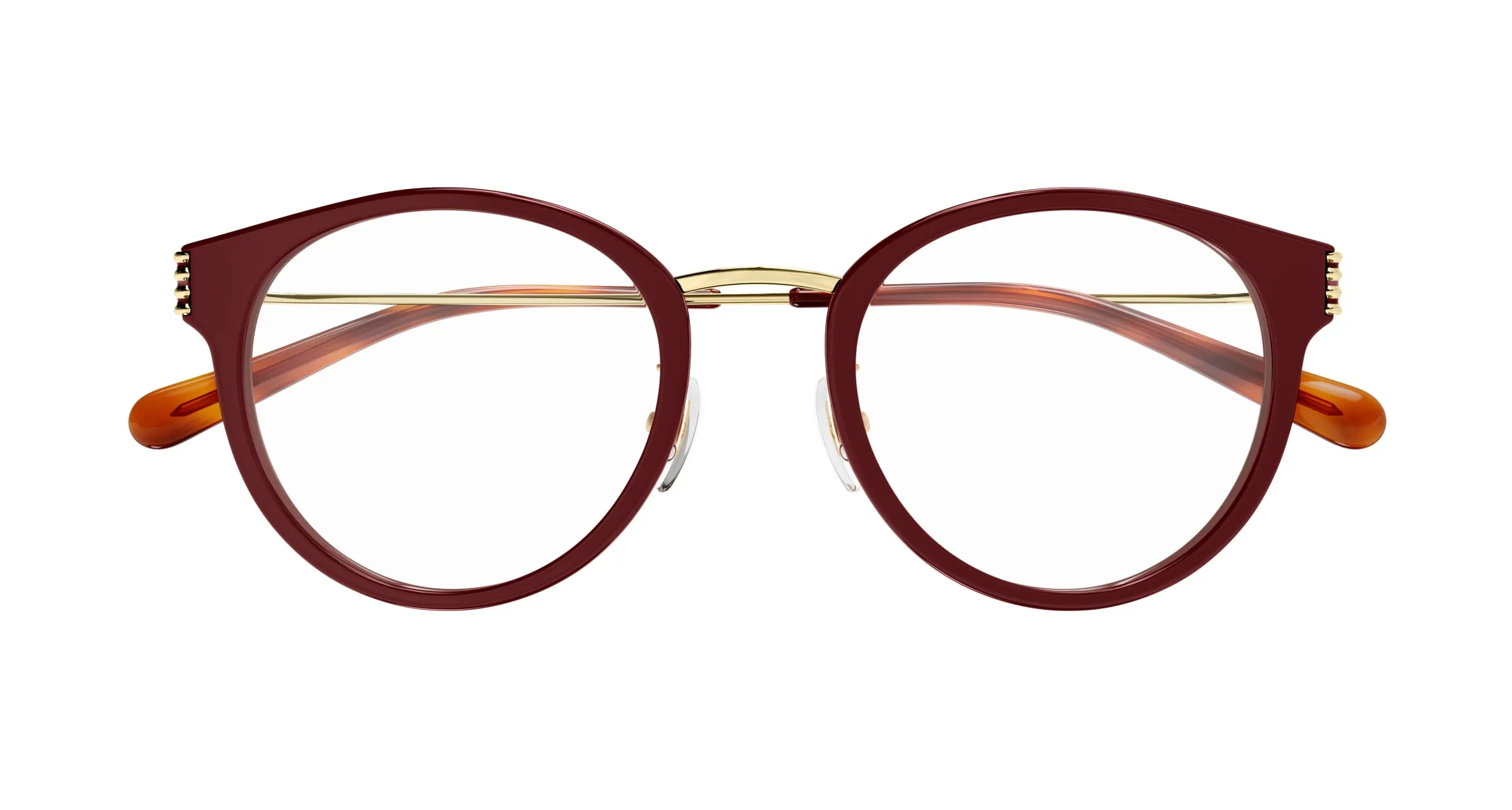 Gucci GG1885OA 003 Montature da vista Acetato Bordeaux Trasparente Rotonda - immagine 2