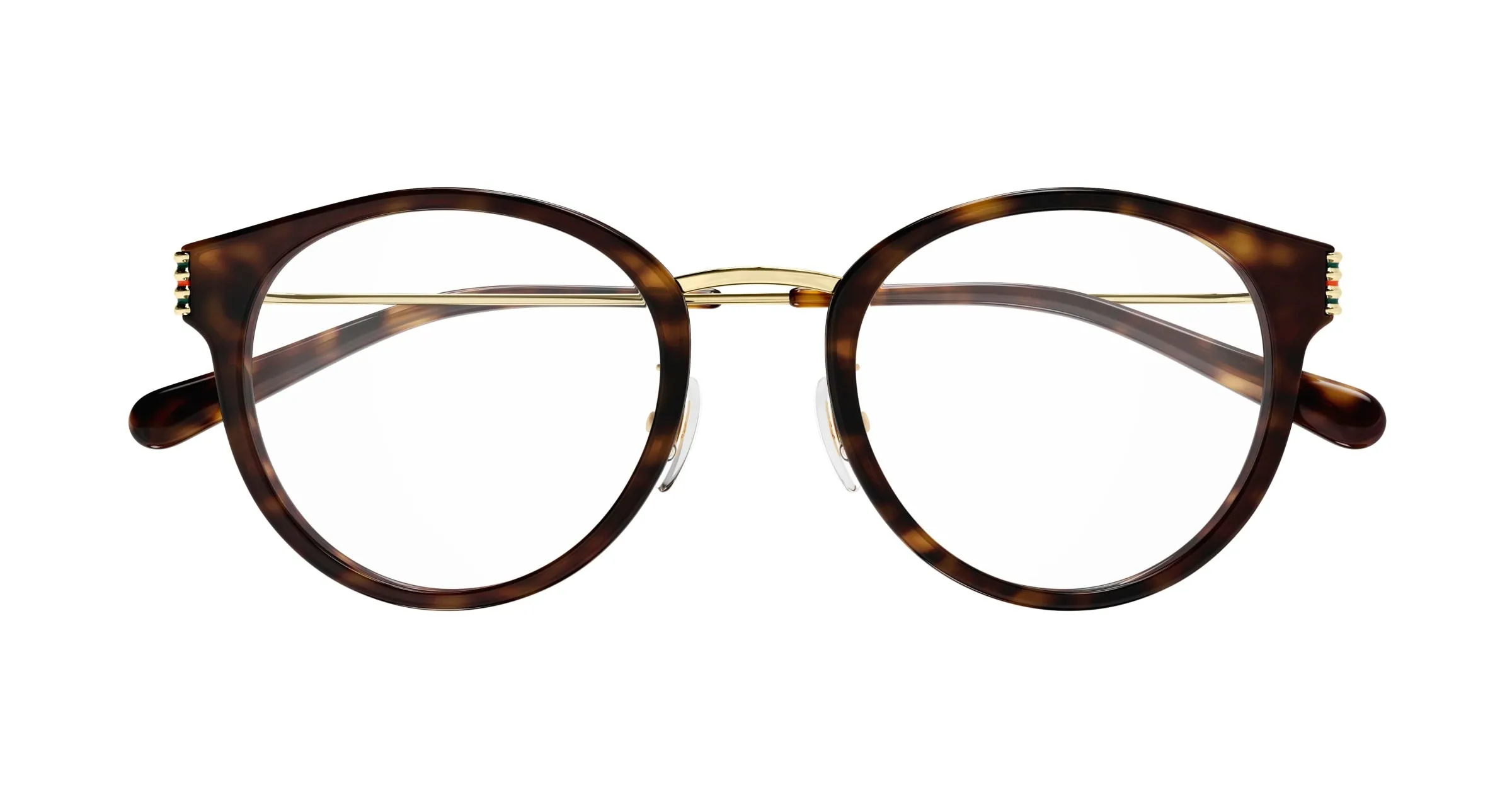 Gucci GG1885OA 002 Montature da vista Acetato Havana Trasparente Rotonda - immagine 2
