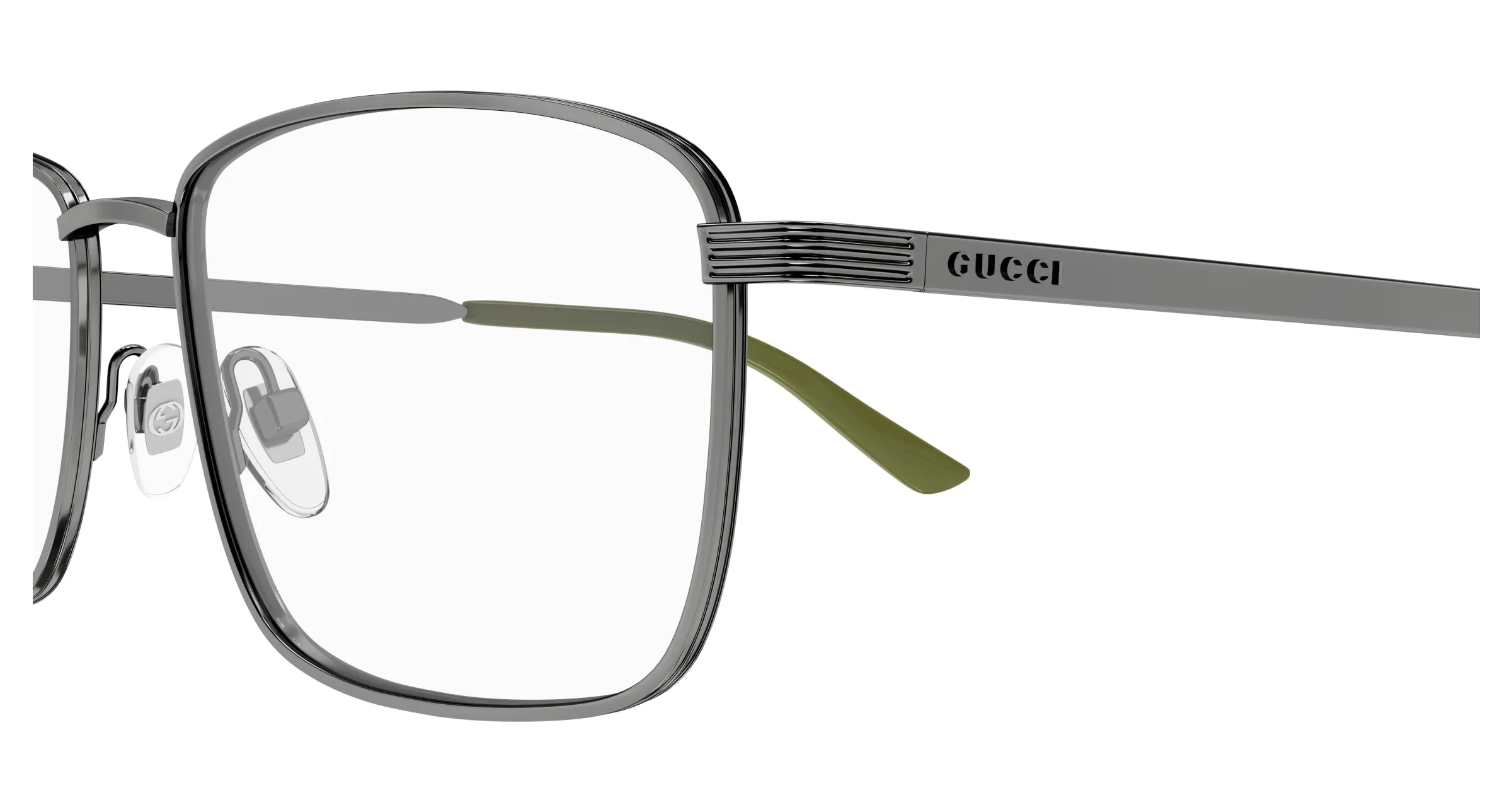 Gucci GG1882O 003 Montature da vista Metallo Rutenio Trasparente Squadrata - immagine 3