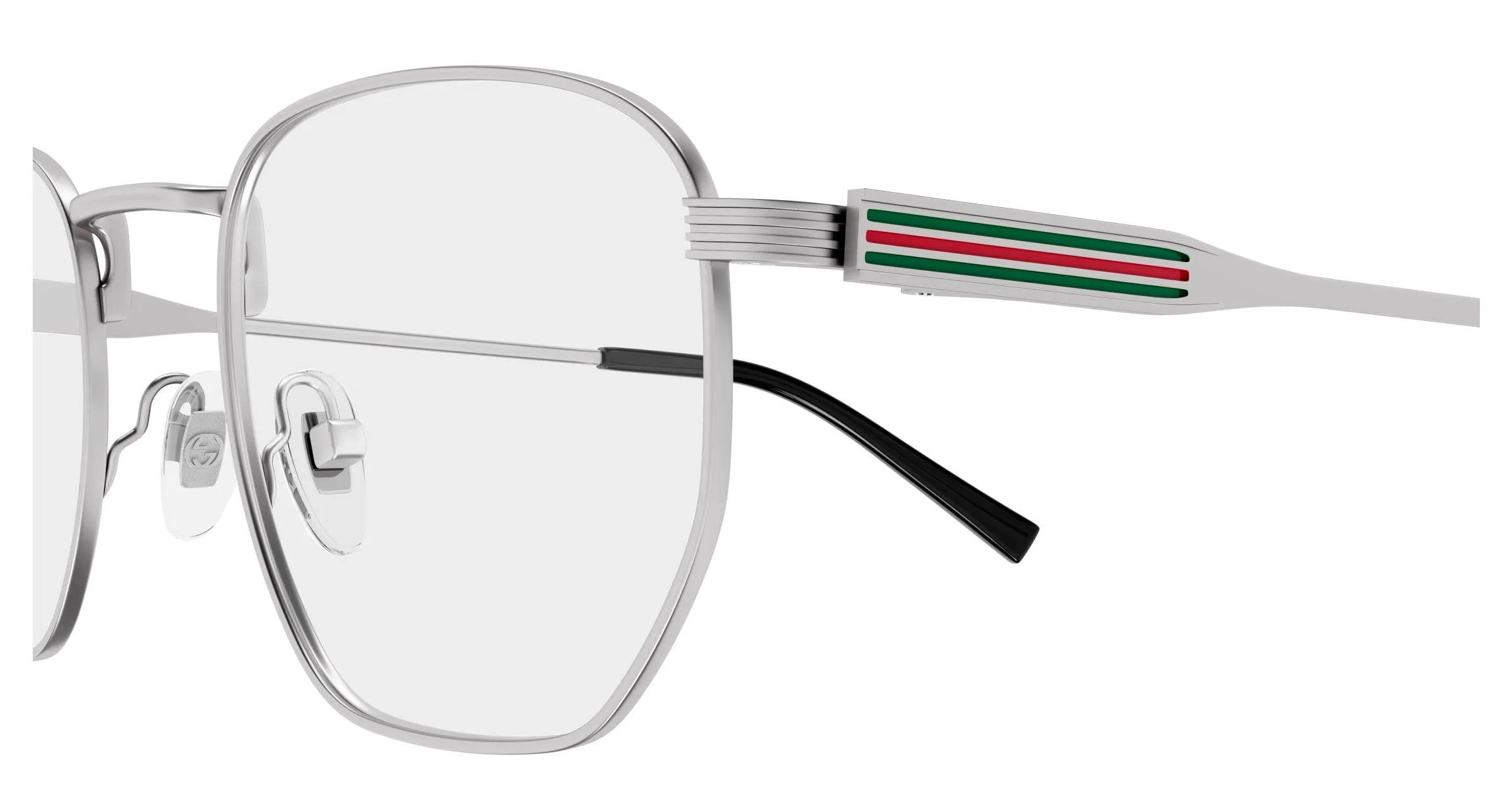 Gucci GG1878O 002 Montature da vista Metallo Rutenio Trasparente Squadrata - immagine 3