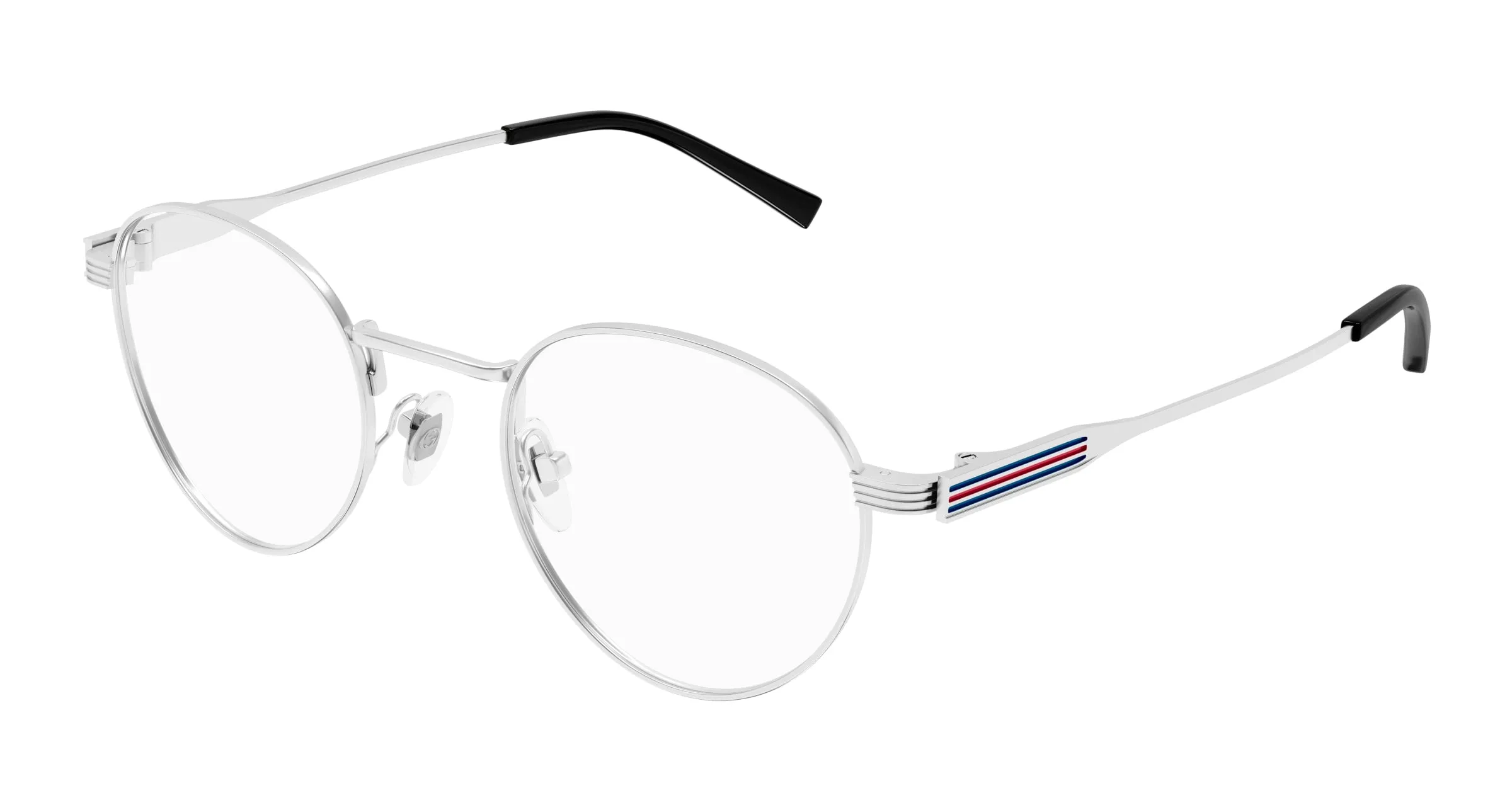 Gucci GG1877O 002 Montature da vista Metallo Argento Trasparente Rotonda - immagine 1