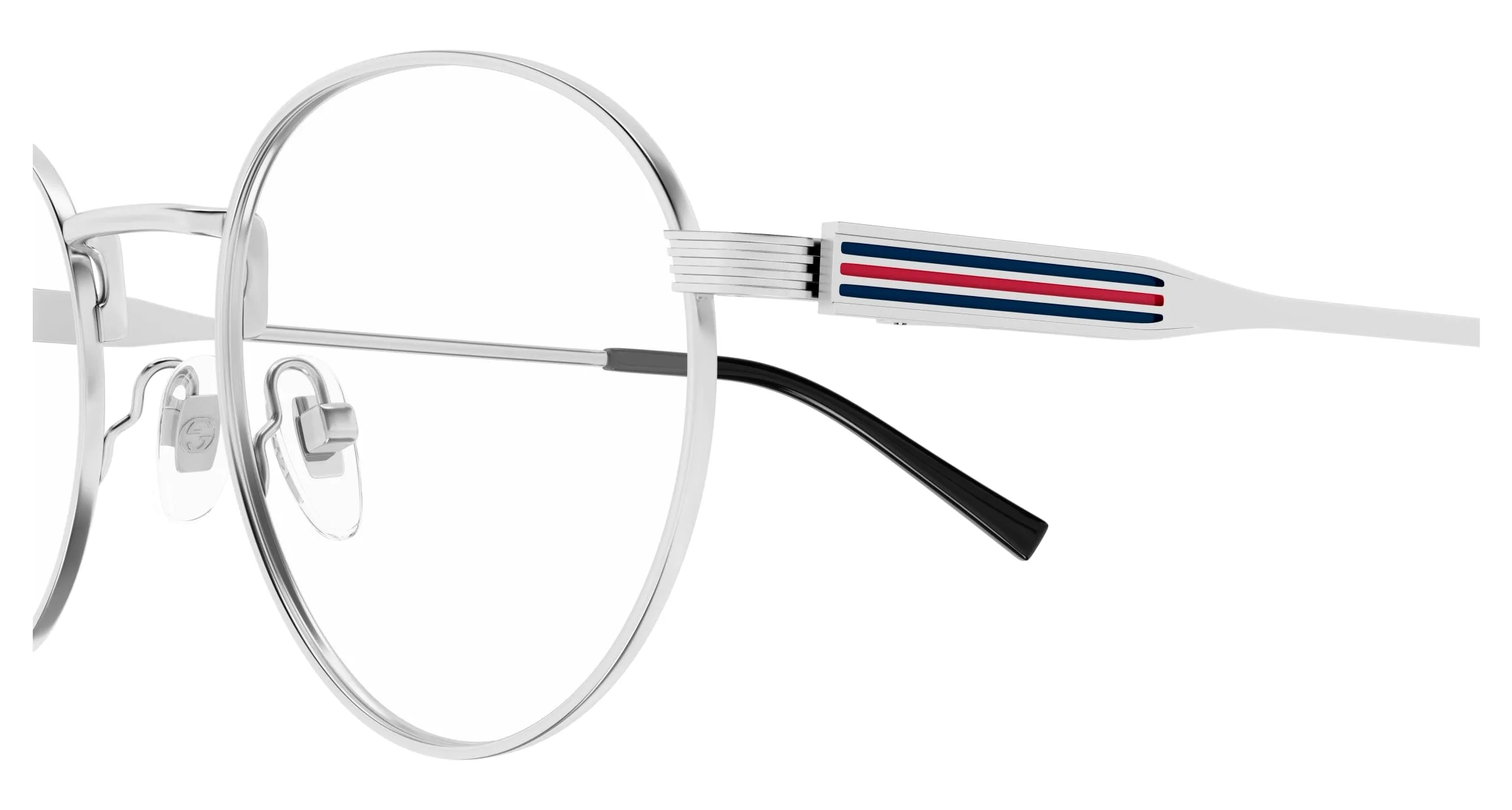 Gucci GG1877O 002 Montature da vista Metallo Argento Trasparente Rotonda - immagine 3