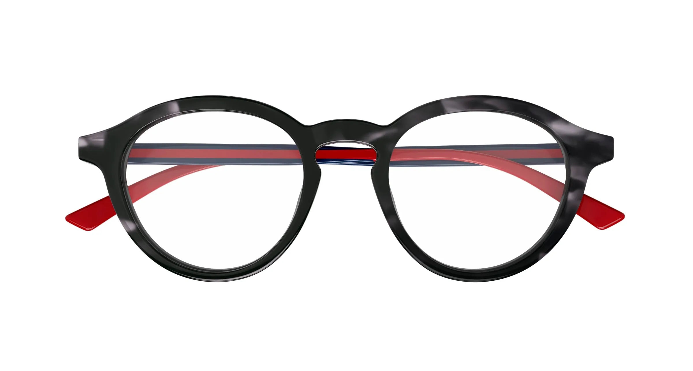 Gucci GG1871O 004 Montature da vista Acetato Havana Trasparente Rotonda - immagine 2