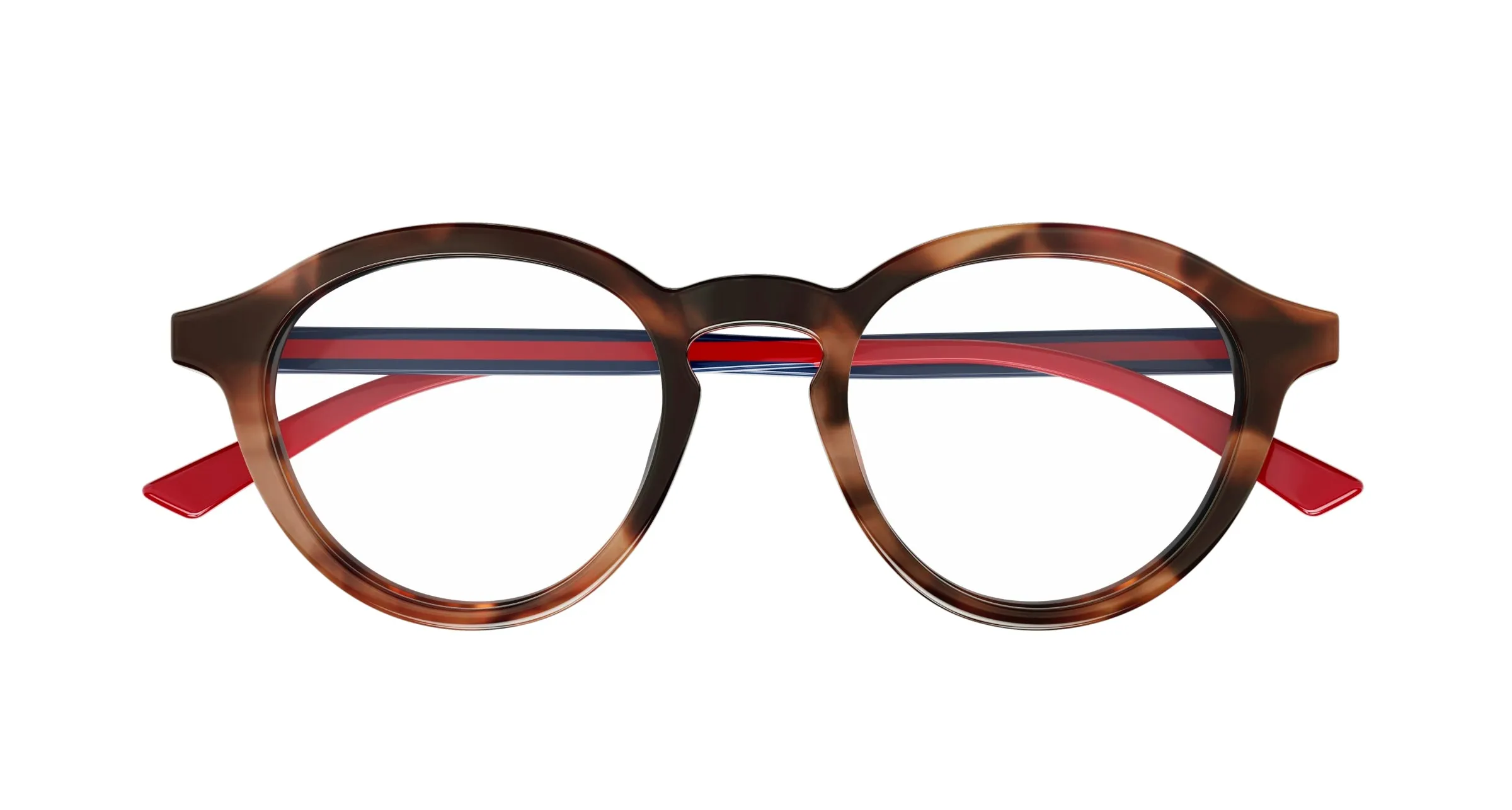 Gucci GG1871O 003 Montature da vista Acetato Havana Trasparente Rotonda - immagine 2