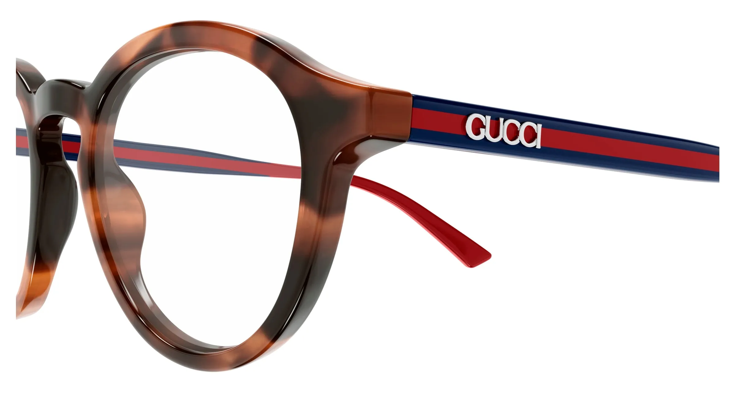 Gucci GG1871O 003 Montature da vista Acetato Havana Trasparente Rotonda - immagine 3