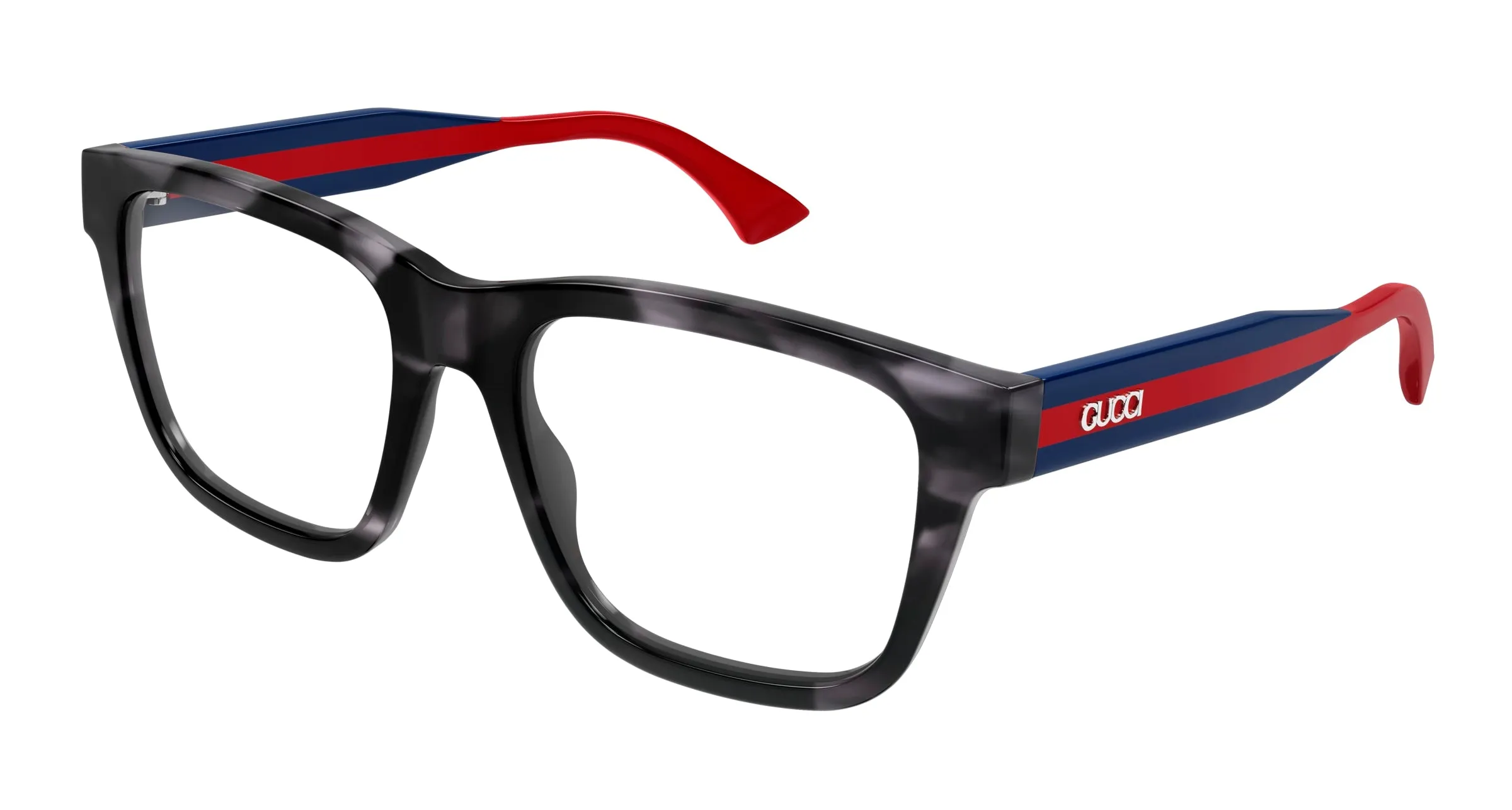 Gucci GG1870O 008 Montature da vista Acetato Havana Trasparente Squadrata - immagine 1